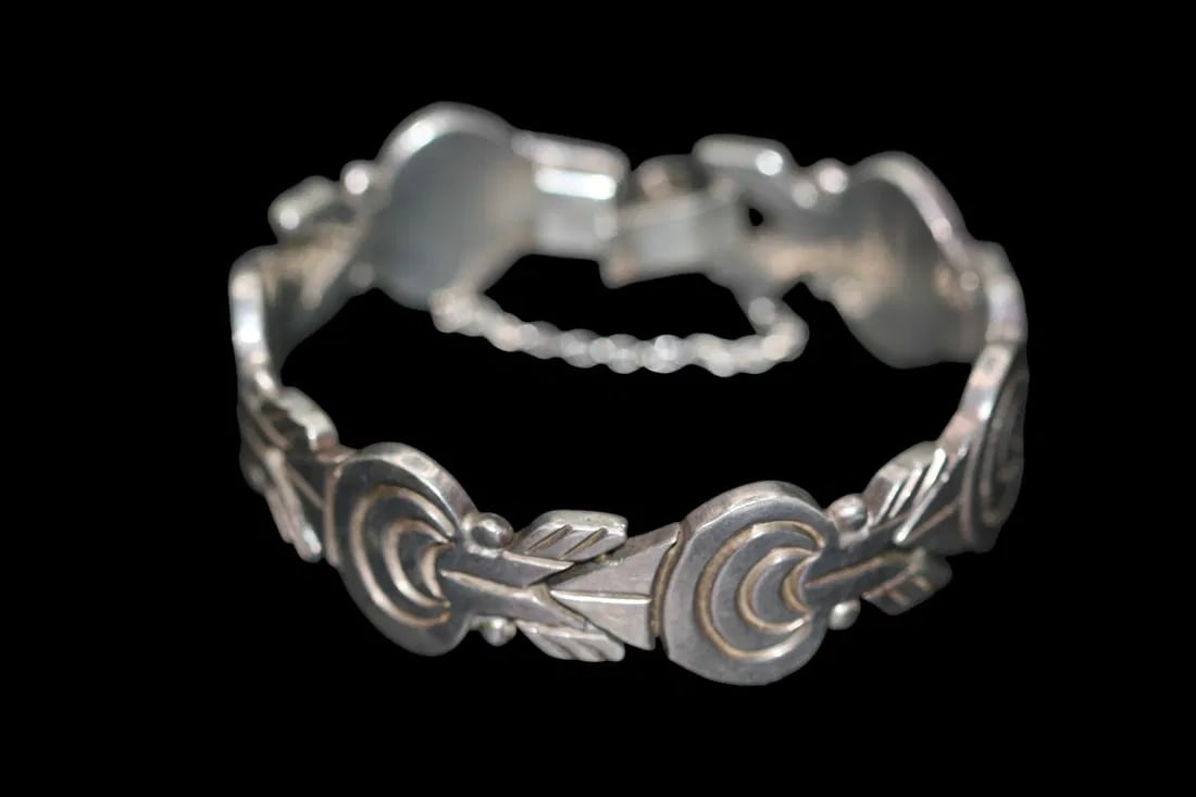 Taxco Mexico CBD CBA Signed Sterling Heavy Bracelet 71. grams .lot#81 (1 of 3)