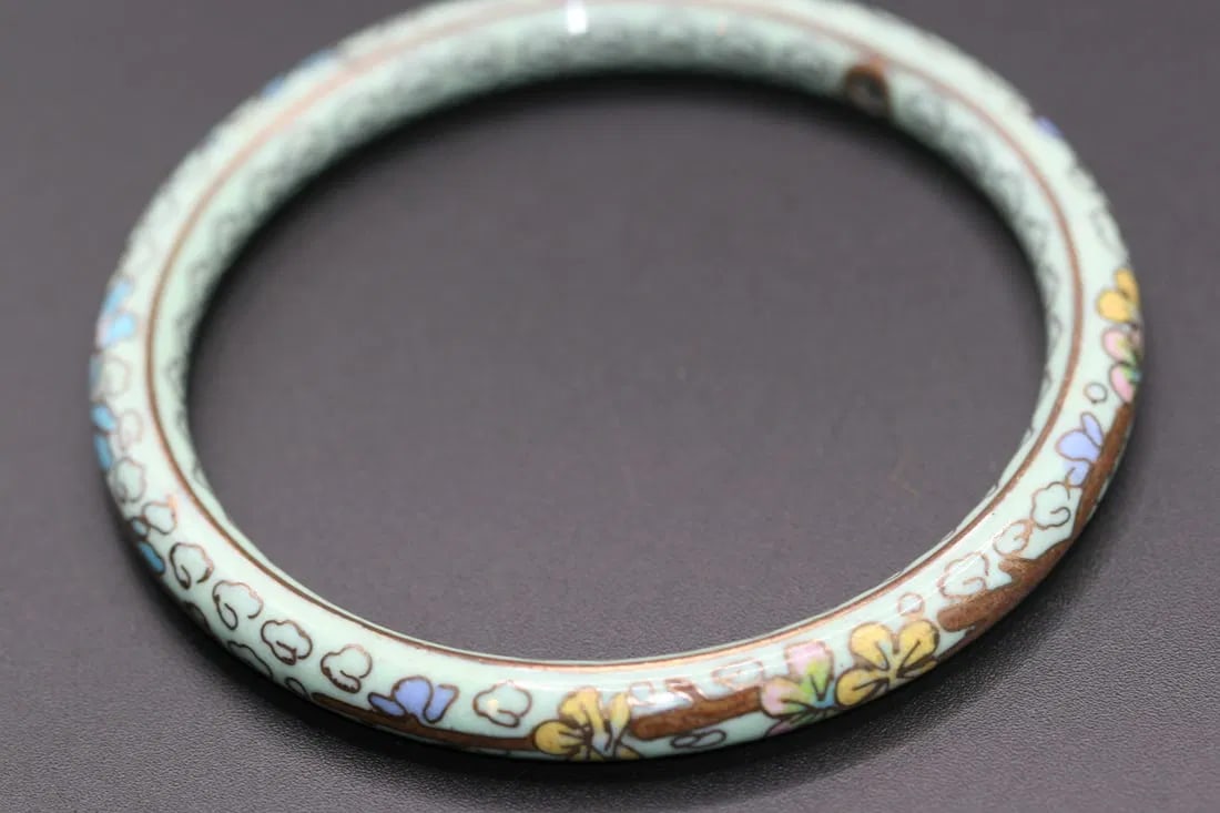 Cloisonne Enamel Bracelet Bangle Vintage   .lot#375 (1 of 3)