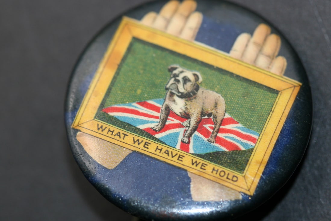 British Bulldog what we have we hold vintage 1940's badge Lot 1040: British Bulldog what we have we hold vintage badge 1940's
