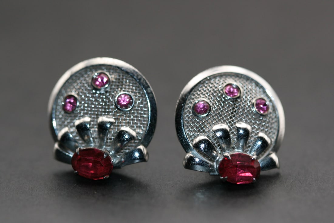 Bond Boyd Sterling Silver 925 Vintage Screw Back Earrings 1940's Lot 1107 (1 of 3)