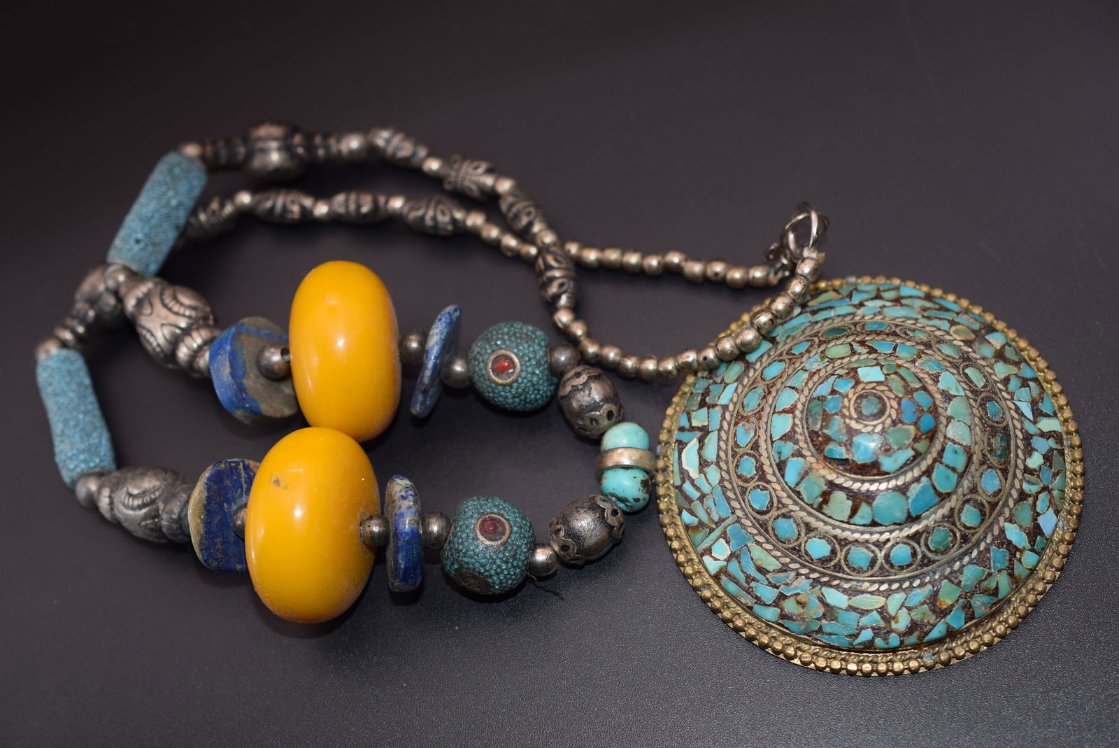 Massive Turquoise Amber Lapis Vintage Middle Eastern Lot#CF 6 (1 of 6)