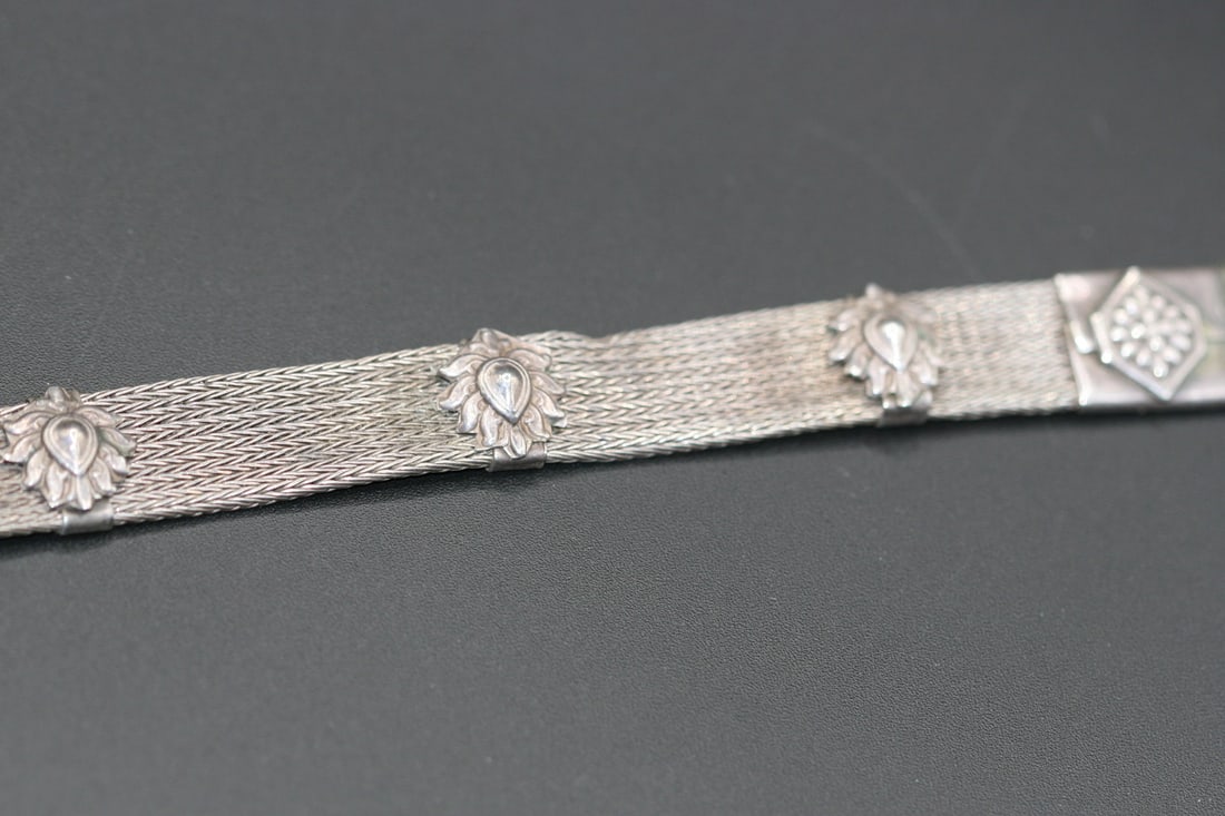 Sterling Mesh Bracelet vintage signed sterling Silver 925  .Lot#29 (1 of 7)