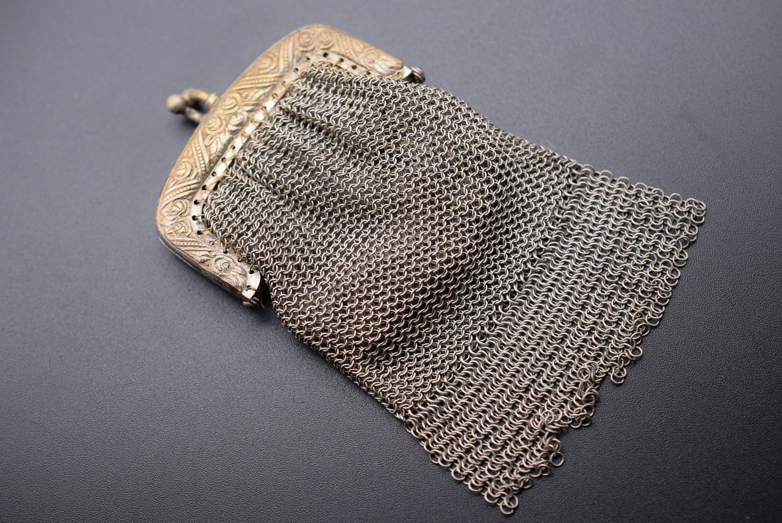 Chain Mail Silver Coin Purse Vintage Lot#CF 123 (1 of 5)