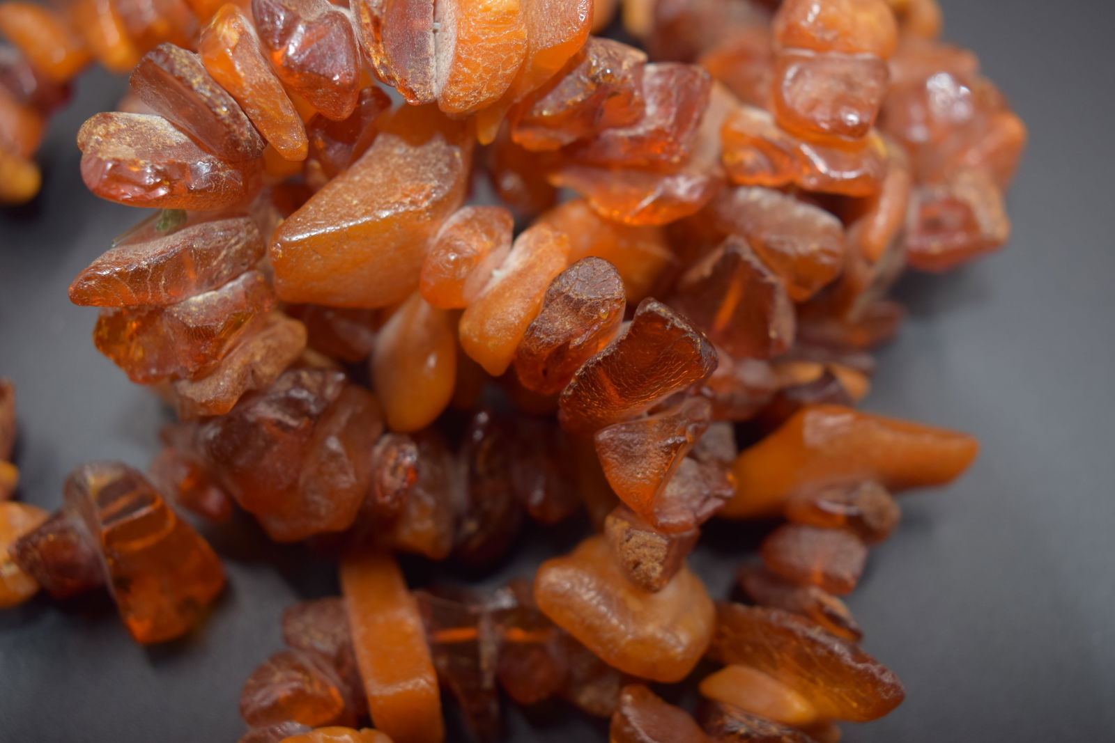 Amber Genuine Baltic Vintage chunky Necklace 35" Long .Lot#134: Amber Genuine Baltic Vintage chunky Necklace 35" Long don't miss this necklace it is absolutely marvelous. The pieces measured from hole to hole are between 9mm and 7mm and various widths. Its a beaut