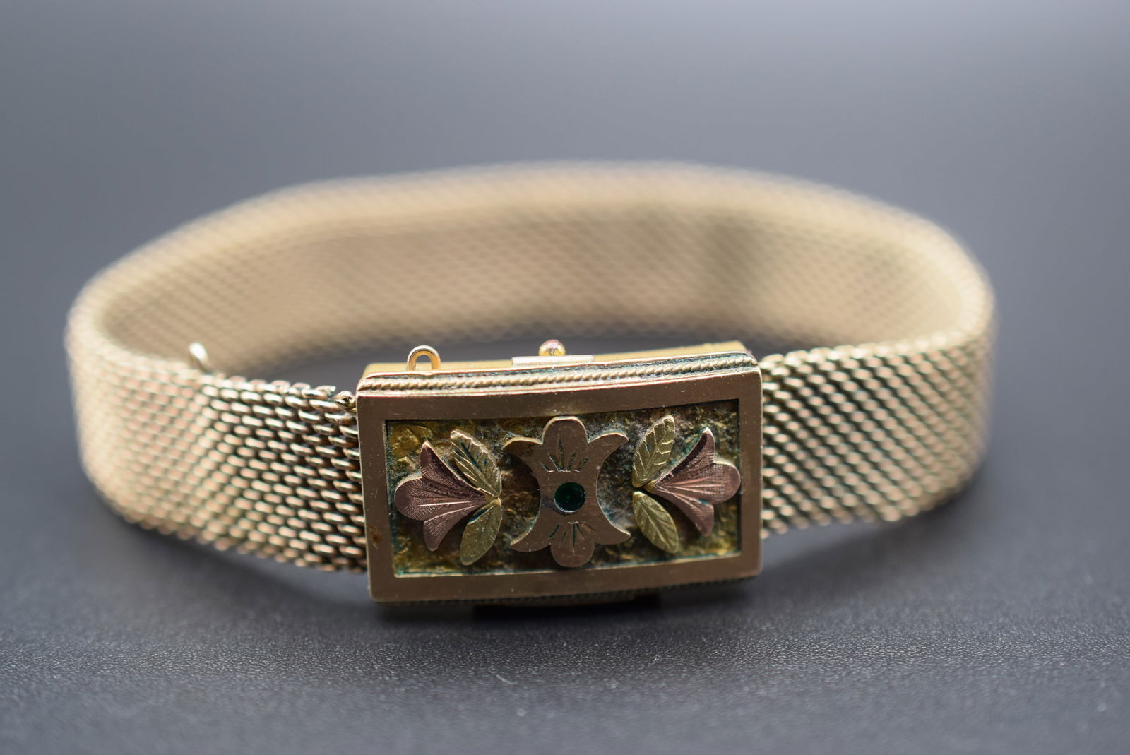 1884 Edwardian Mesh Slide Bracelet Vintage Lot#CF 150: 1884 Edwardian Mesh Slide Bracelet Vintage measures 7 1/2" long x 3/4" signed inside Pat July 22 1884