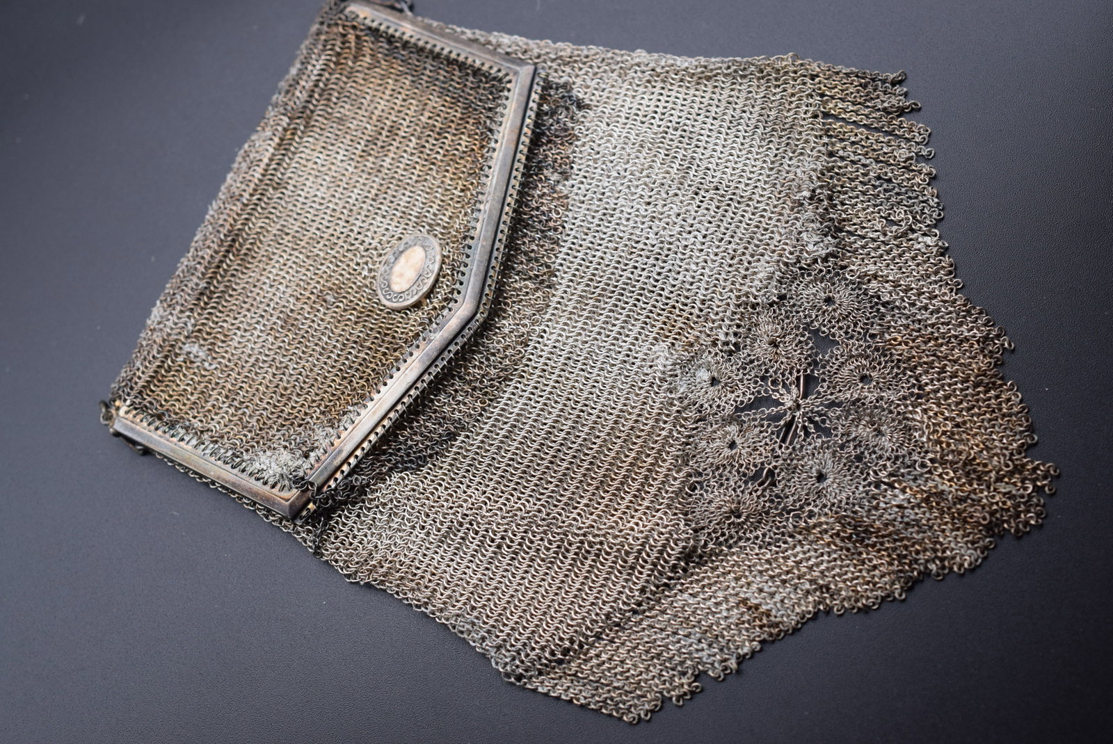 Vintage Mesh Hand Purse Chain Mail Lot#CF 161: Vintage Mesh Hand Purse Chain Mail