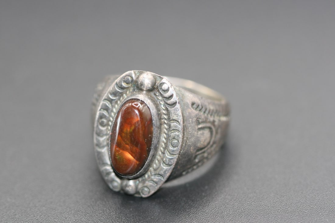 Hopi Zuni Sterling Silver 925 Handmade Opal Ring Size 11.5   .Lot#189 (1 of 3)