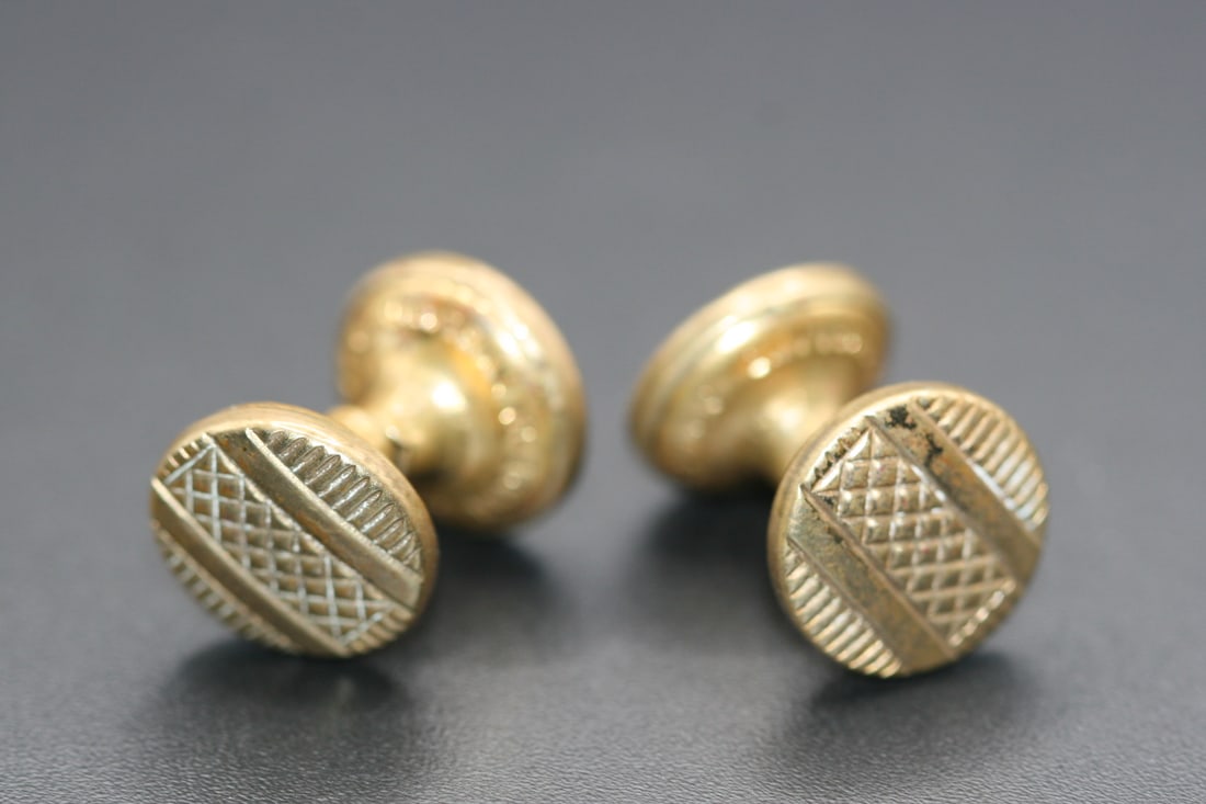 Edwardian 1890's vintage Working Spring Cufflinks      .Lot#200 (1 of 2)