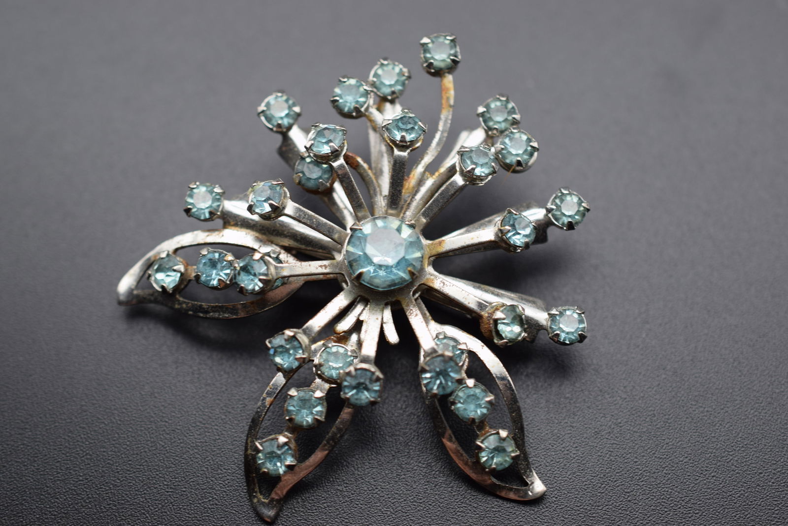 Rhinestone Vintage Brooch Pin 1940's Lot#CF 213 (1 of 2)