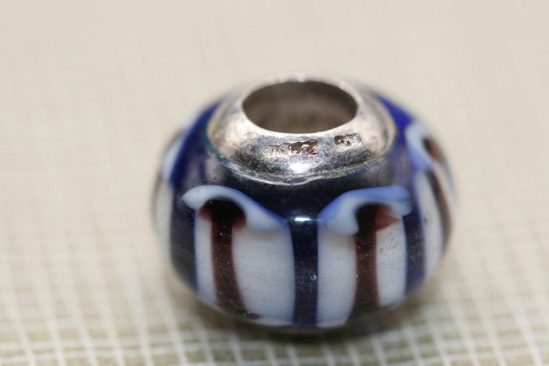 Zable Murano Charm Sterling Silver 925 for Chamilia and Pandora .Lot#222: Zable Murano Charm Sterling Silver 925 for Chamilia and Pandora