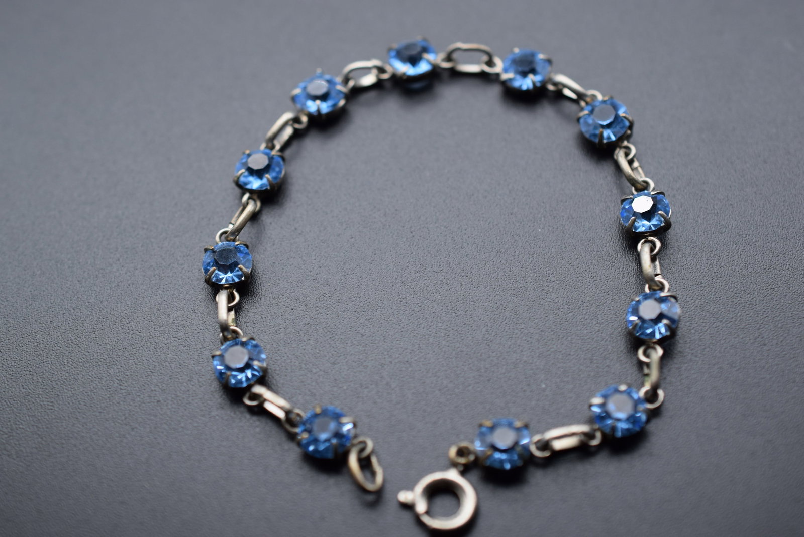 Rhinestone Vintage Delicate Bracelet long Lot#CF 493: Rhinestone Vintage Delicate Bracelet long 1950's measures 7 3/8" x 1/4"