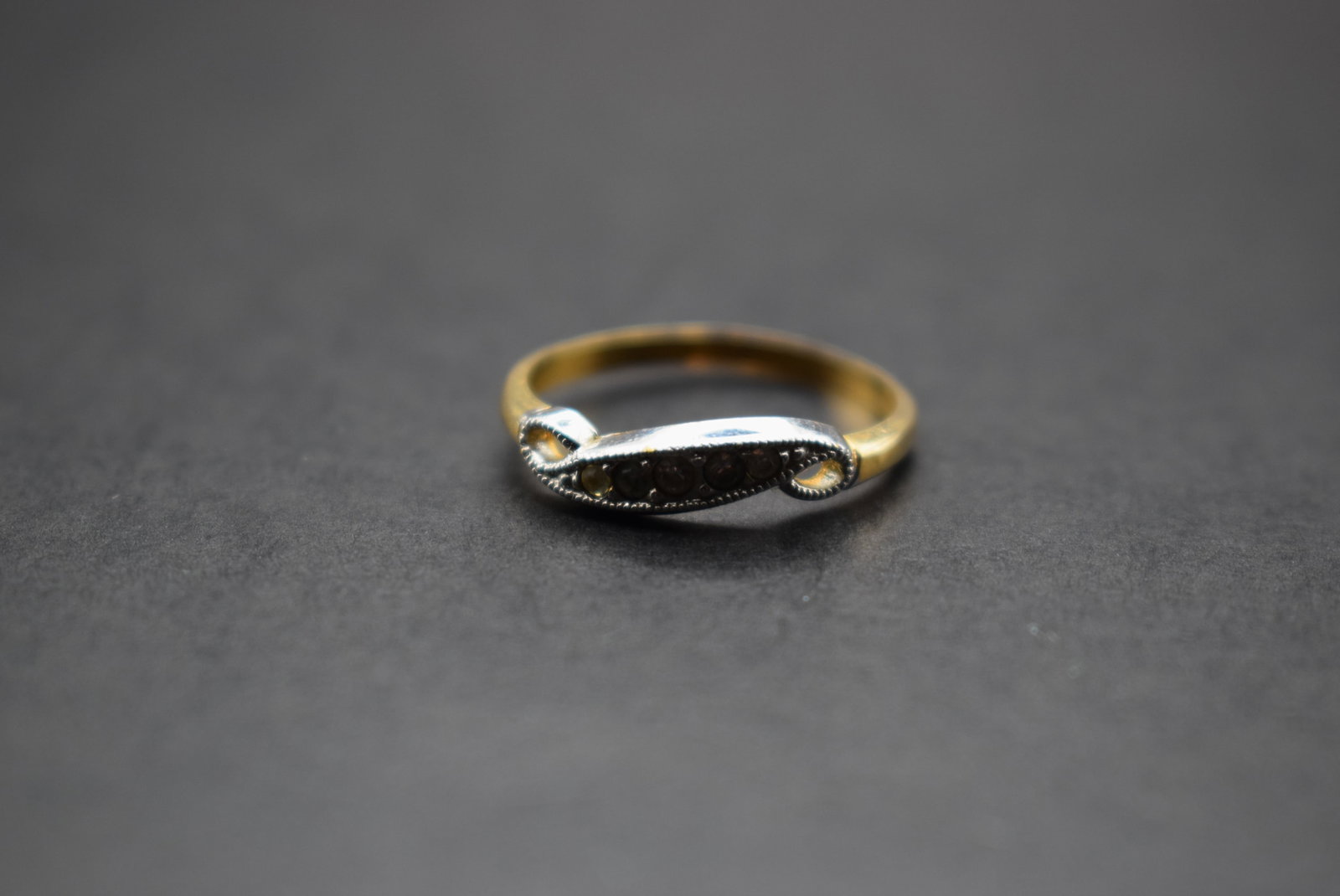 10K Gold Filled CZ Band Ring Size 9 Lot 496: 10K Gold Filled CZ Band Ring Size 9