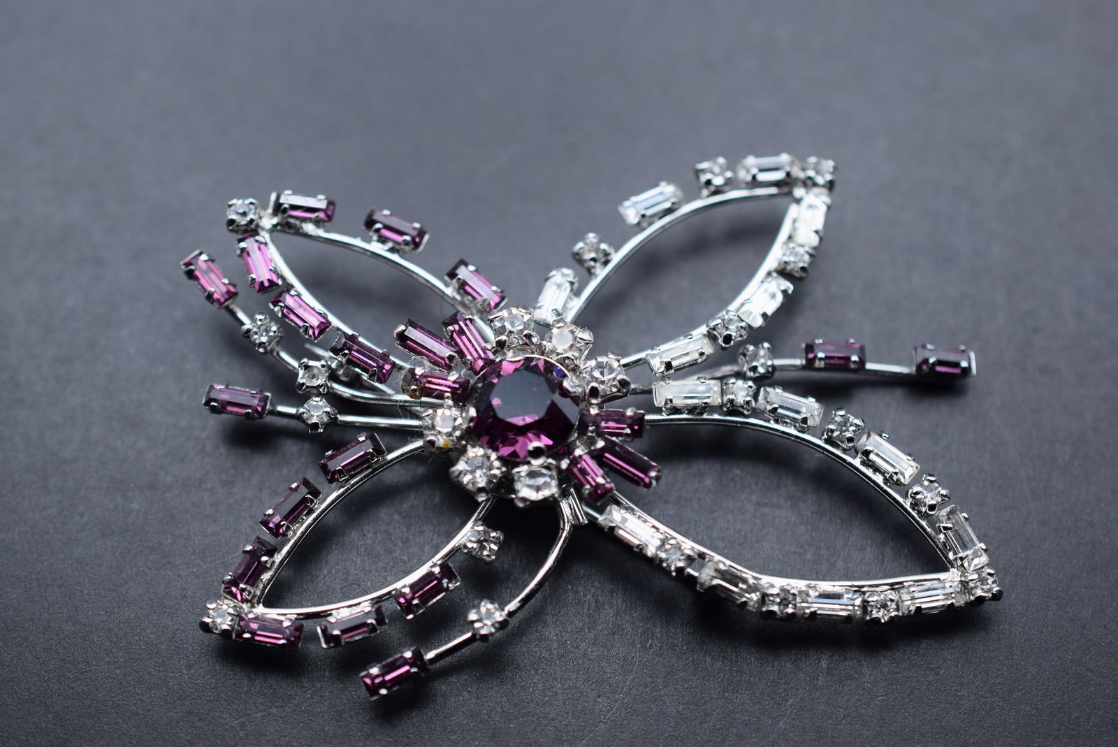 Jay Flex Sterling Rhinestone Brooch Pin Vintage  Lot 567 (1 of 3)