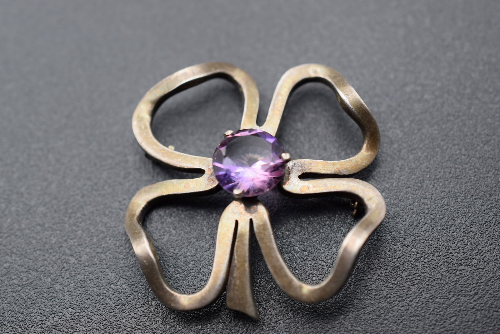 Miguel for Margot de Taxco Sterling Clover Brooch Pin Mexico Lot 1 (1 of 3)