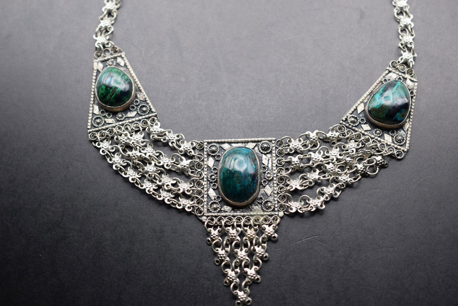 Israel Sterling Silver 925 Filgree Necklace Lot 74 (1 of 6)