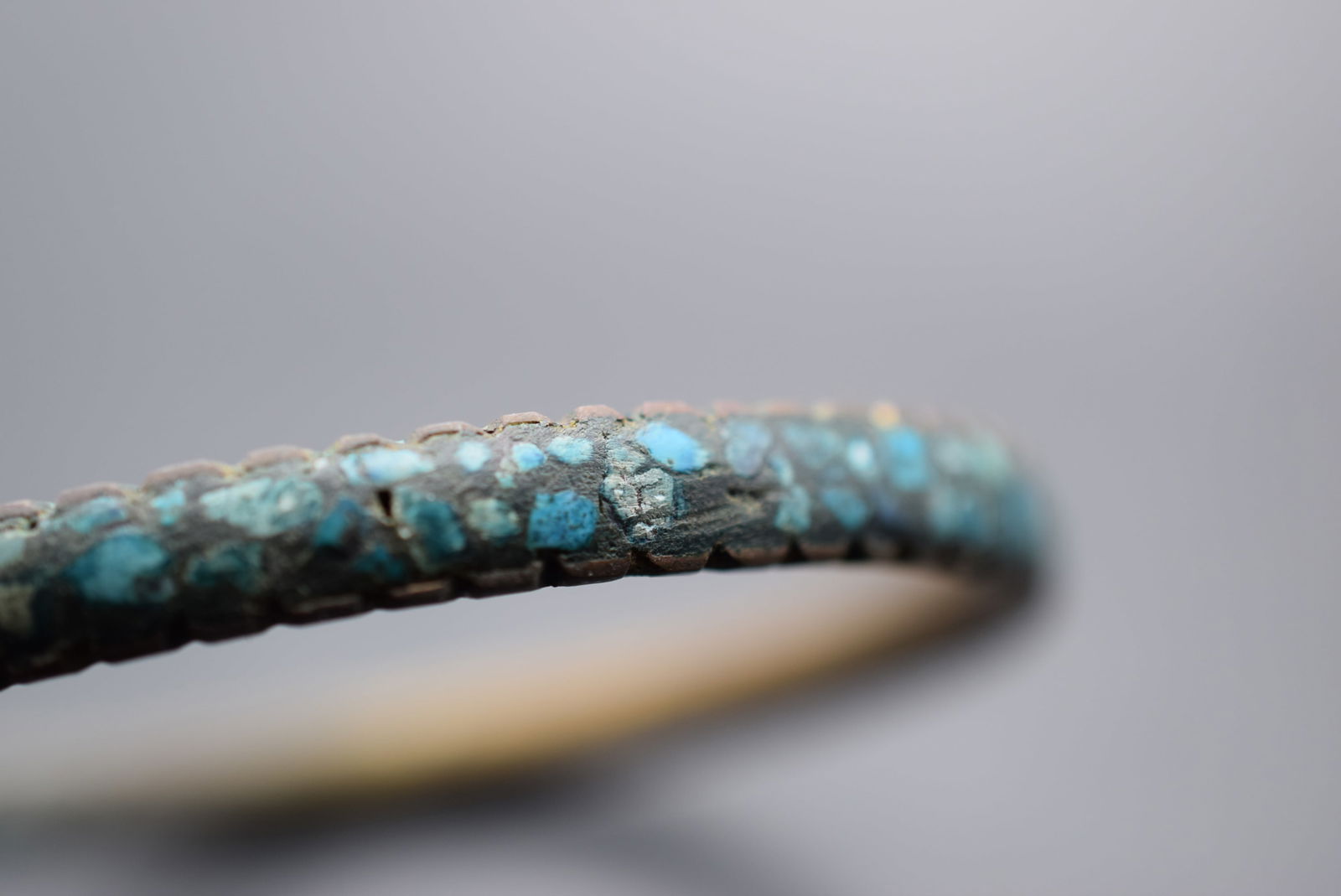 Inlaid Turqoise Brass Bangle Bracelet Vintage Lot 92 (1 of 6)