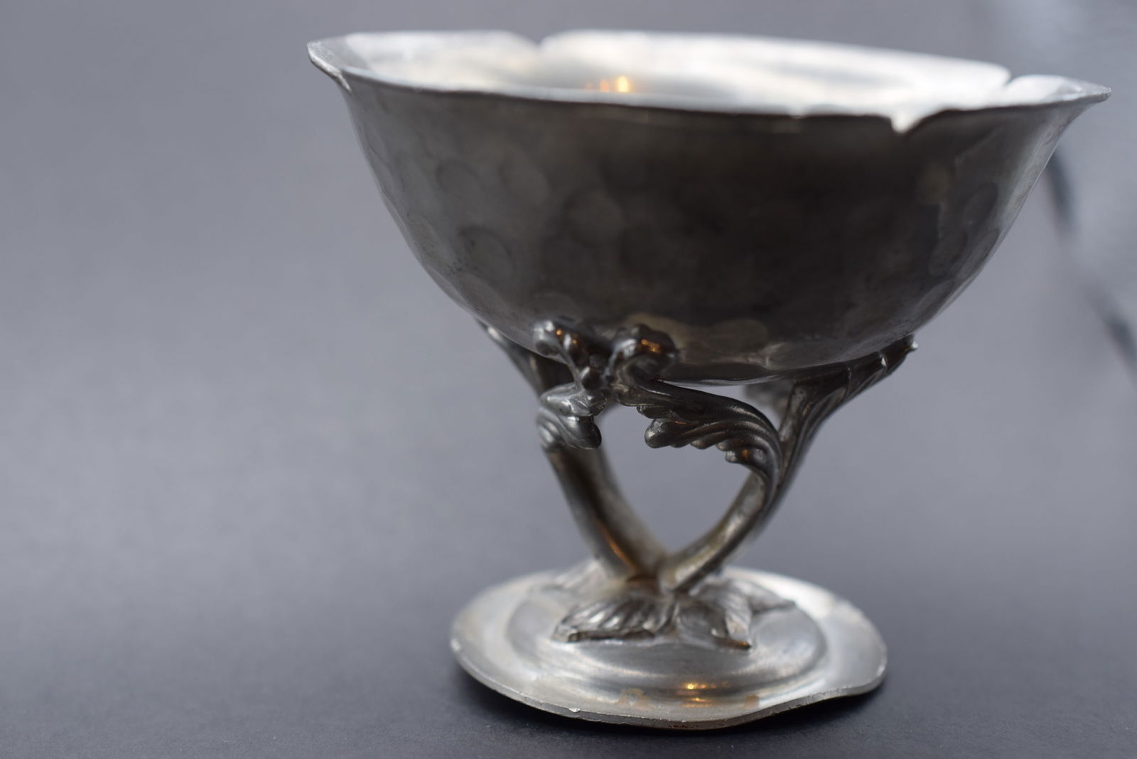 Vintage Galatoff Hand Wrought Pedestal Dish Lot 96 (1 of 5)