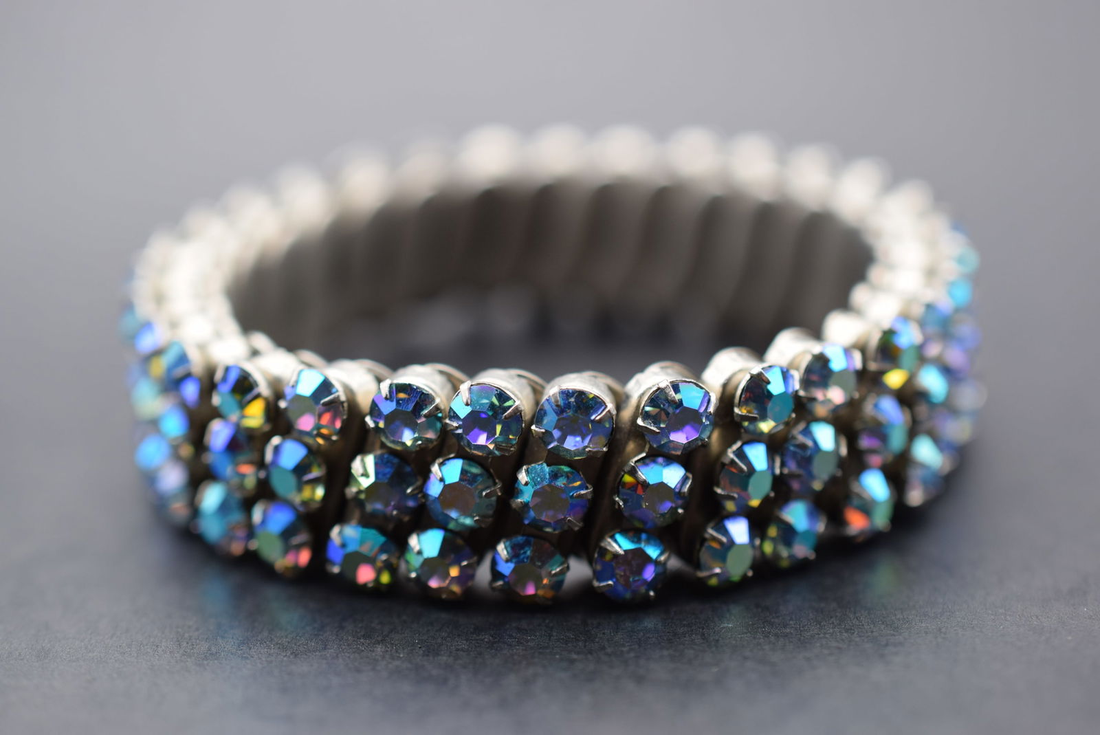 Stretch Rhinestone Bracelet Vintage 1940's Lot 105 (1 of 3)