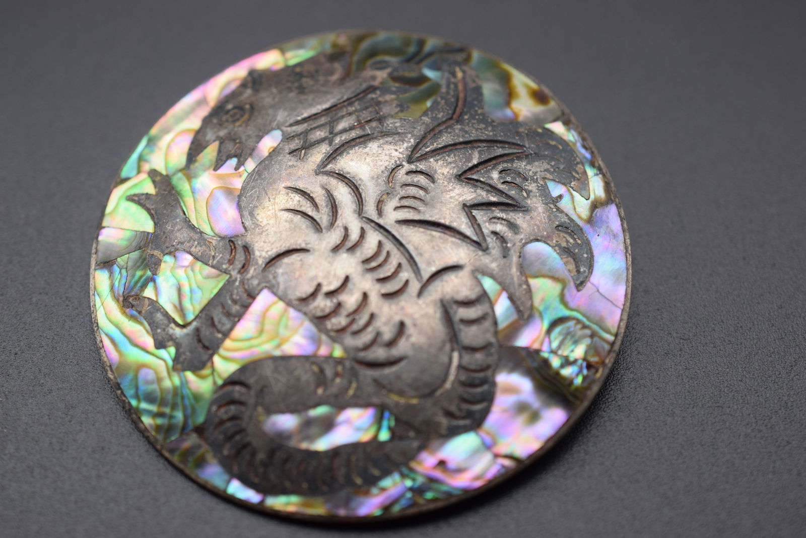 Abalone Sterling Silver 925 Mexico Brooch Pin Vintage Lot 122 (1 of 3)