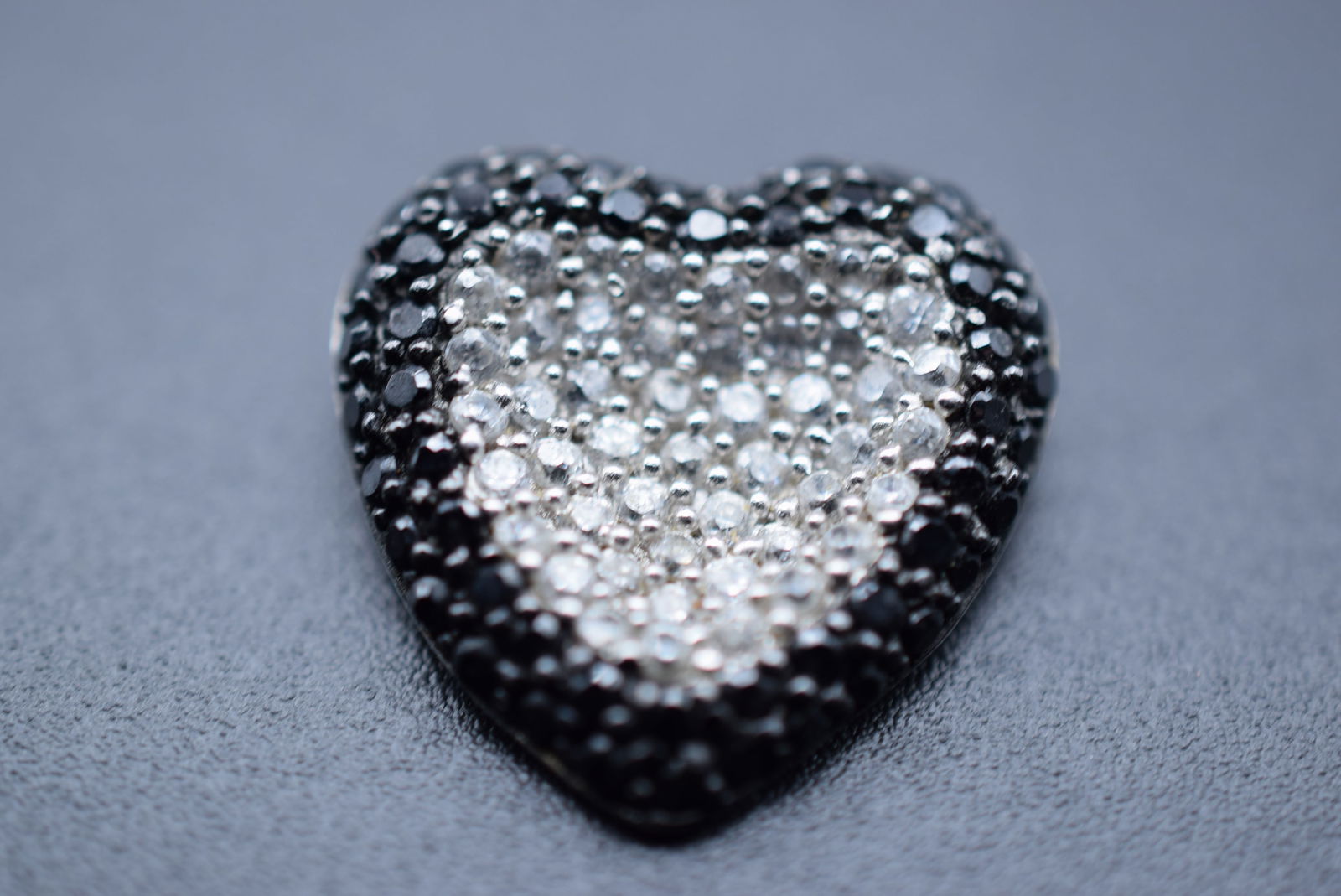 Heart CZ Sterling Silver 925 Pendant Rhinestone Lot 125 (1 of 3)