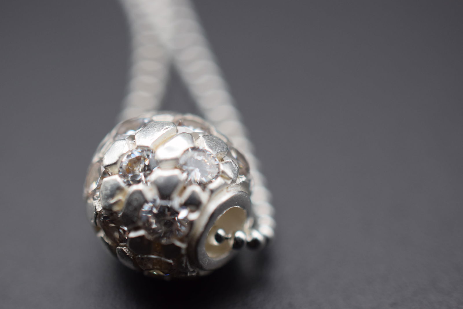 Soccer Ball CZ Sterling Silver 925 Dog Tag Chain Necklace Lot 130 (1 of 3)