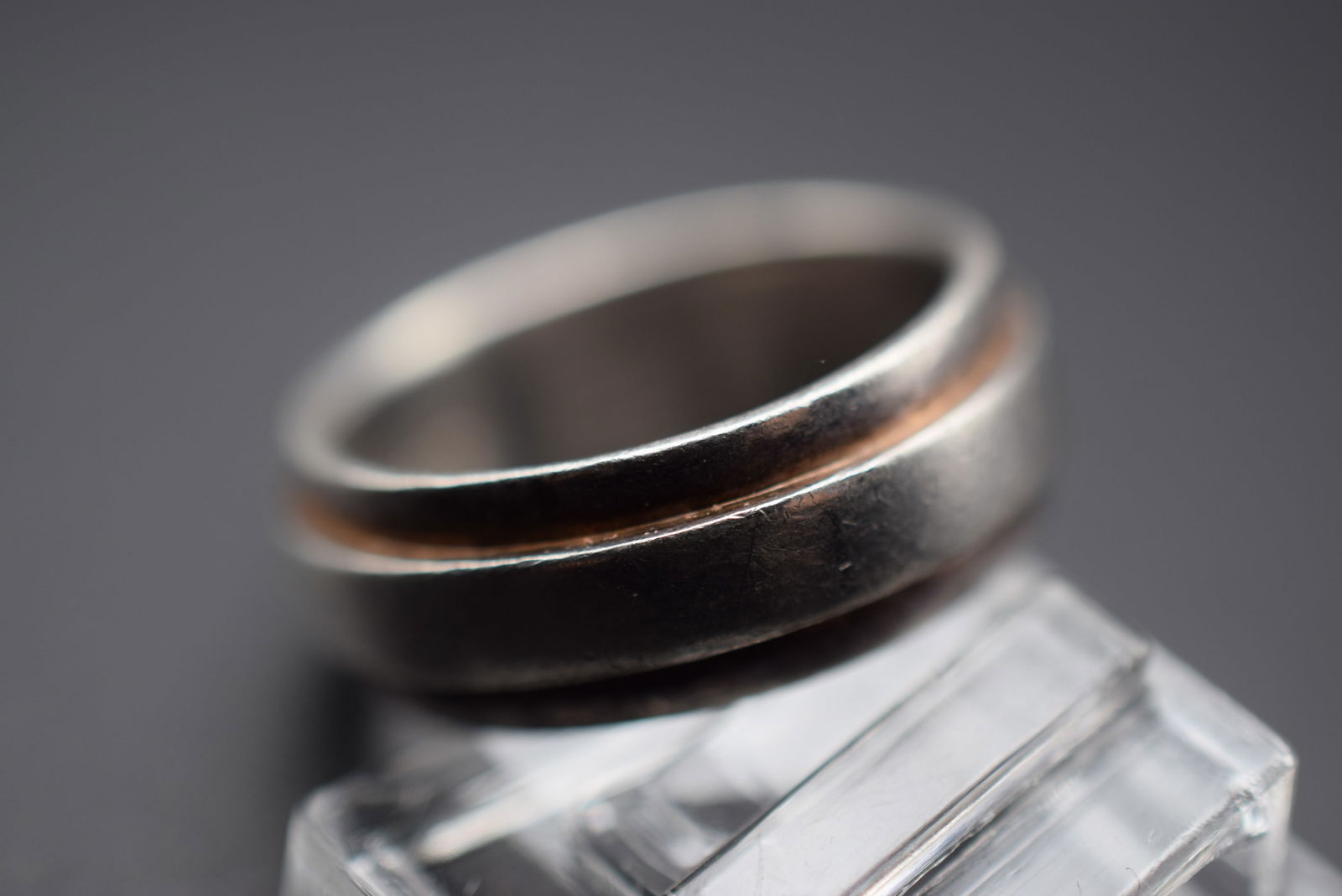 Sterling Silver 925 Double Band Ring Signed Size 7.75 Lot# DG 138 (1 of 3)