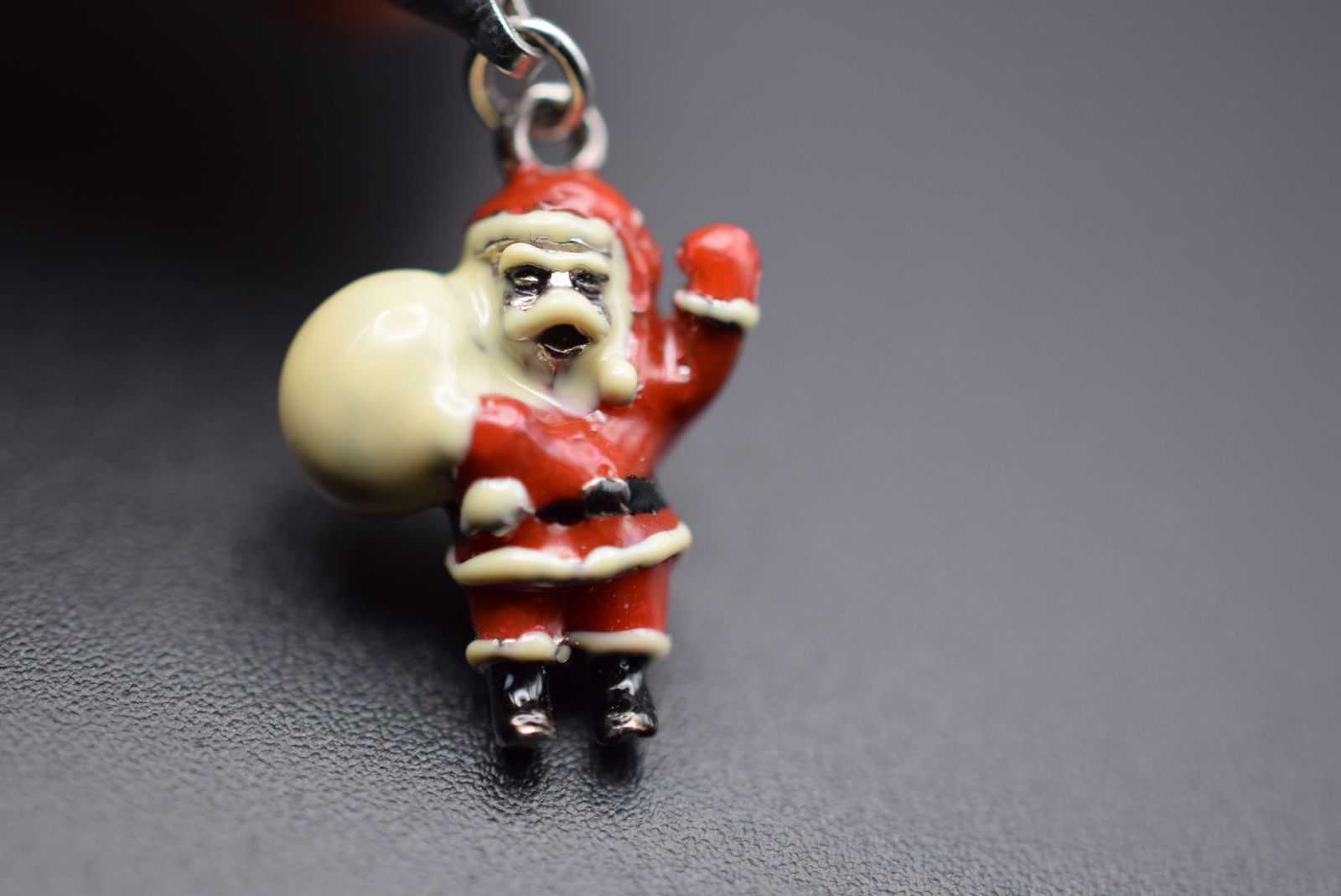 Santa Sterling Silver Enamel 925 Charm Pendant DARLING Lot 156 (1 of 5)