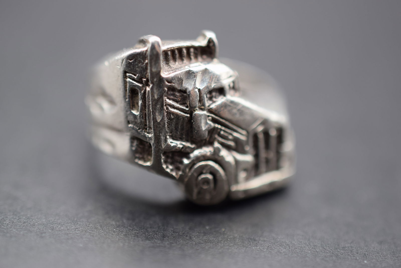 Truck Trucker Sterling Silver 925 Ring Size 8.25 Lot 163 (1 of 6)