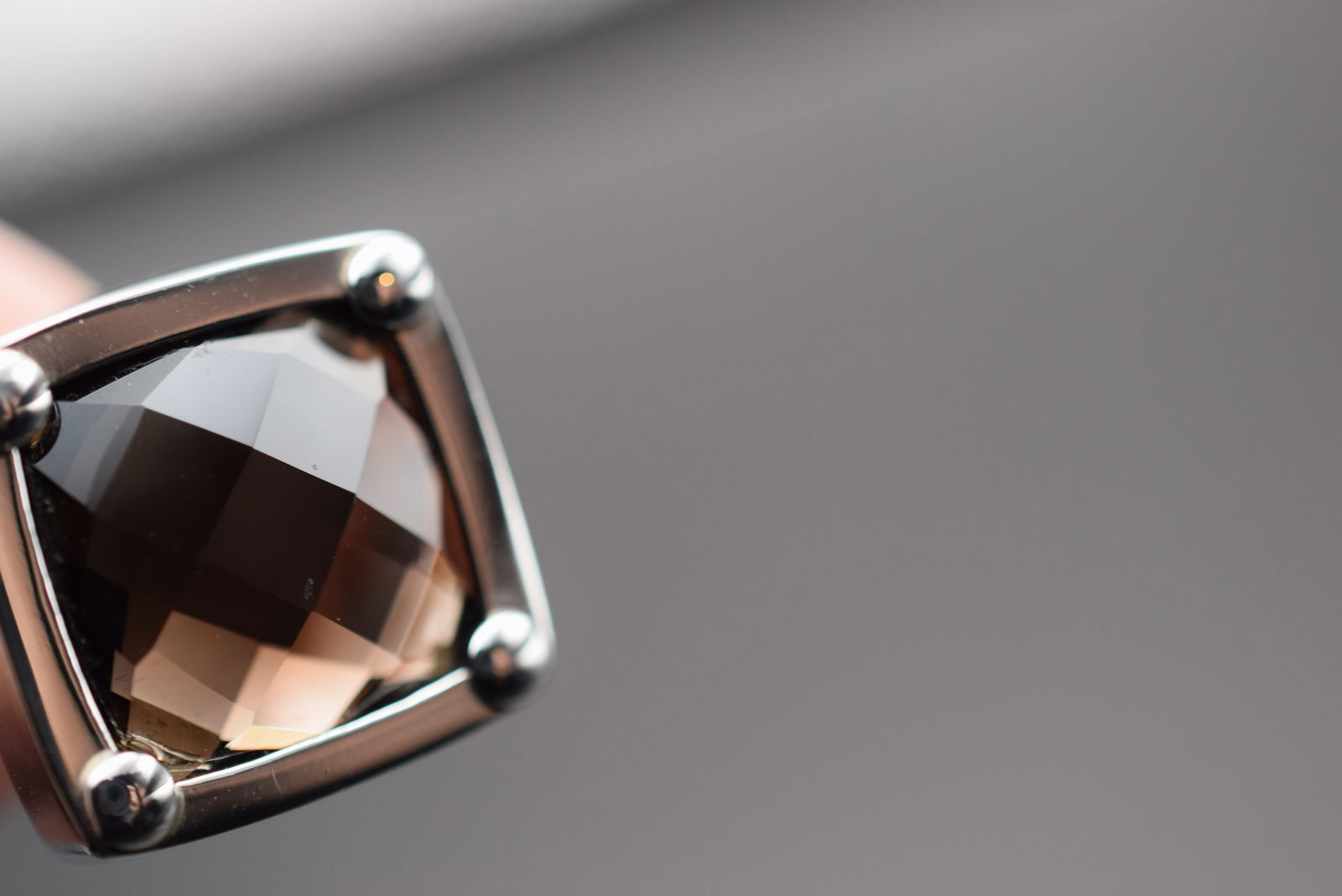 Morellato Italy Stainless Quartz Ring Size 6.75 Lot 180: Morellato Italy Stainless Quartz Ring Size 6.75 signed Morellato on the side and the top measures 7/8" x 7/8"