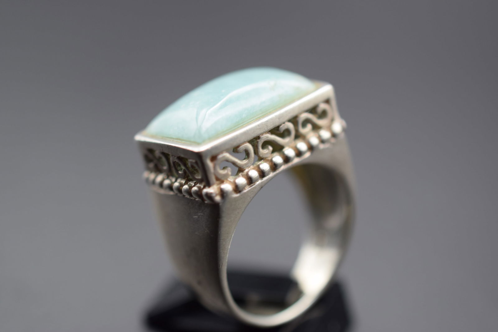 Magnificent Larimar Sterling Silver 925 Ring Size 8.75 Lot 194 (1 of 4)