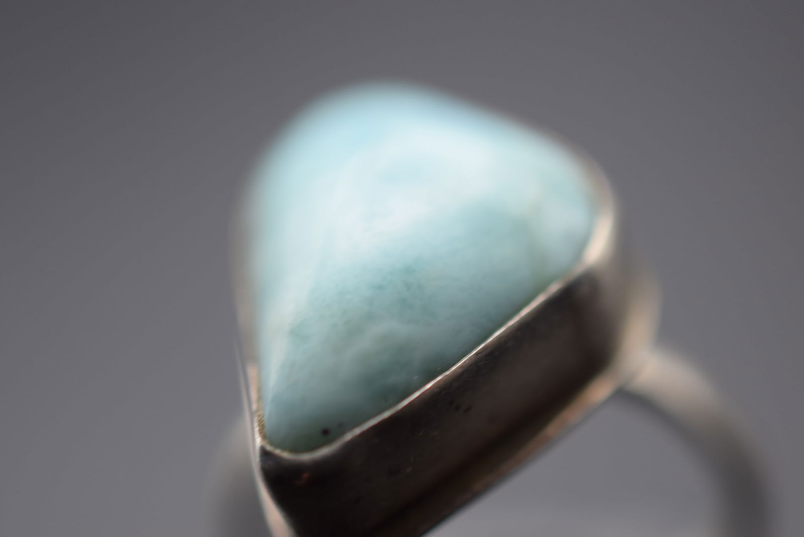 Larimar Sterling Silver 925 Ring Size 7.5 Lot 217 (1 of 4)