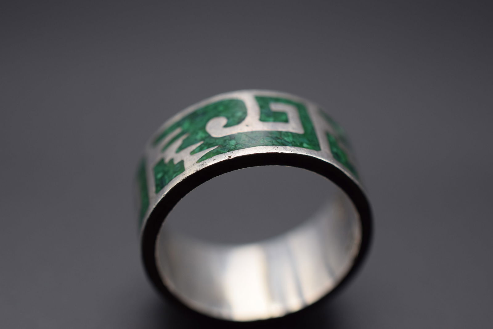 Enamel Story Mexico Sterling Silver 925 Ring Size 12.5 Lot 250 (1 of 6)