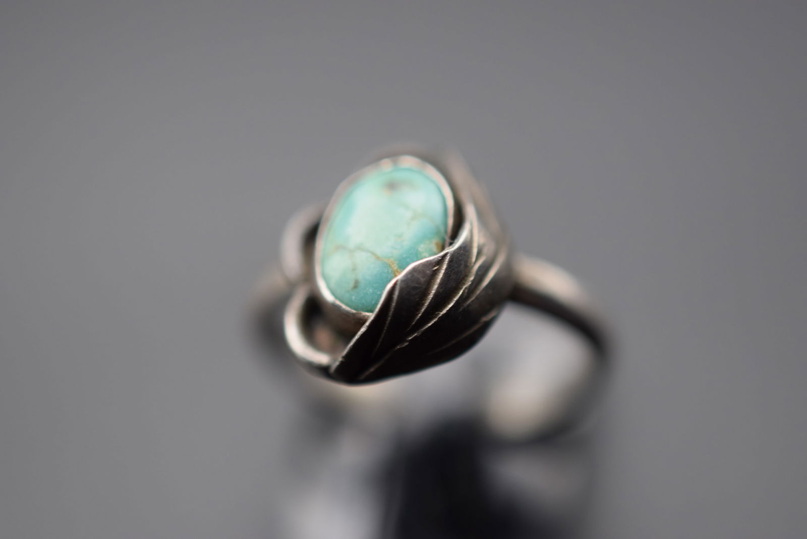 Turquoise Navajo Sterling Silver 925 Ring Size 4 Lot 263 (1 of 6)