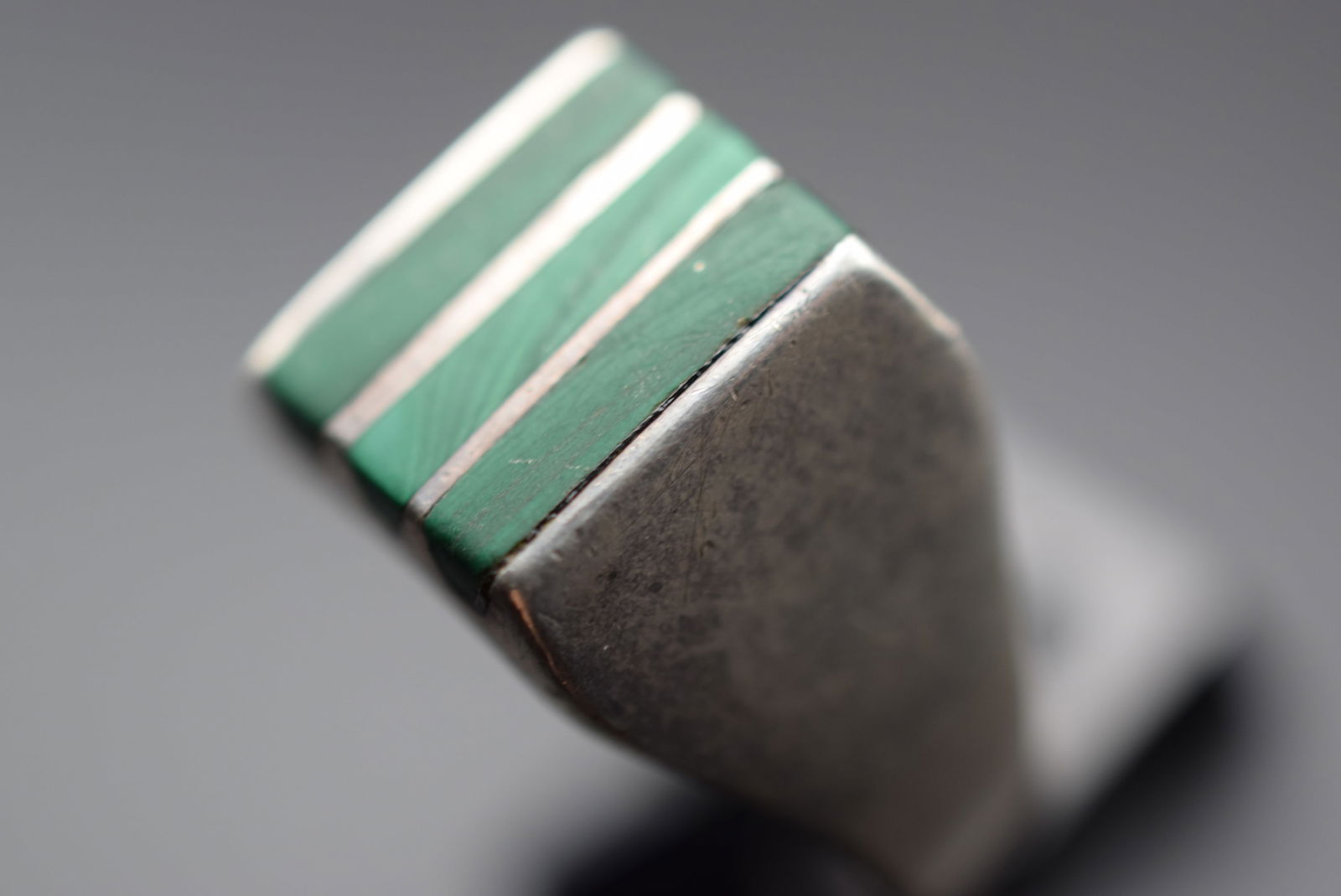 Malachite Mexico Sterling Silver 925 Ring Size 12 Lot 269 (1 of 4)