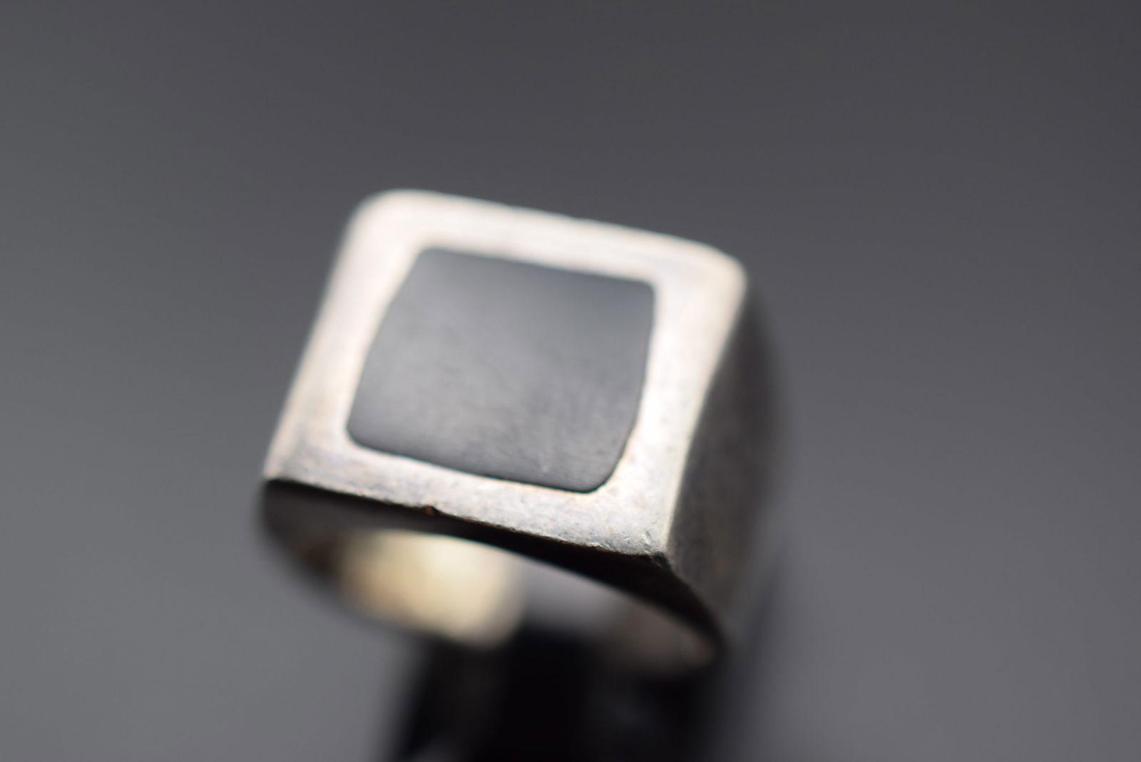 Black Onyx Sterling Silver 925 Ring Size 5 Lot 270 (1 of 5)