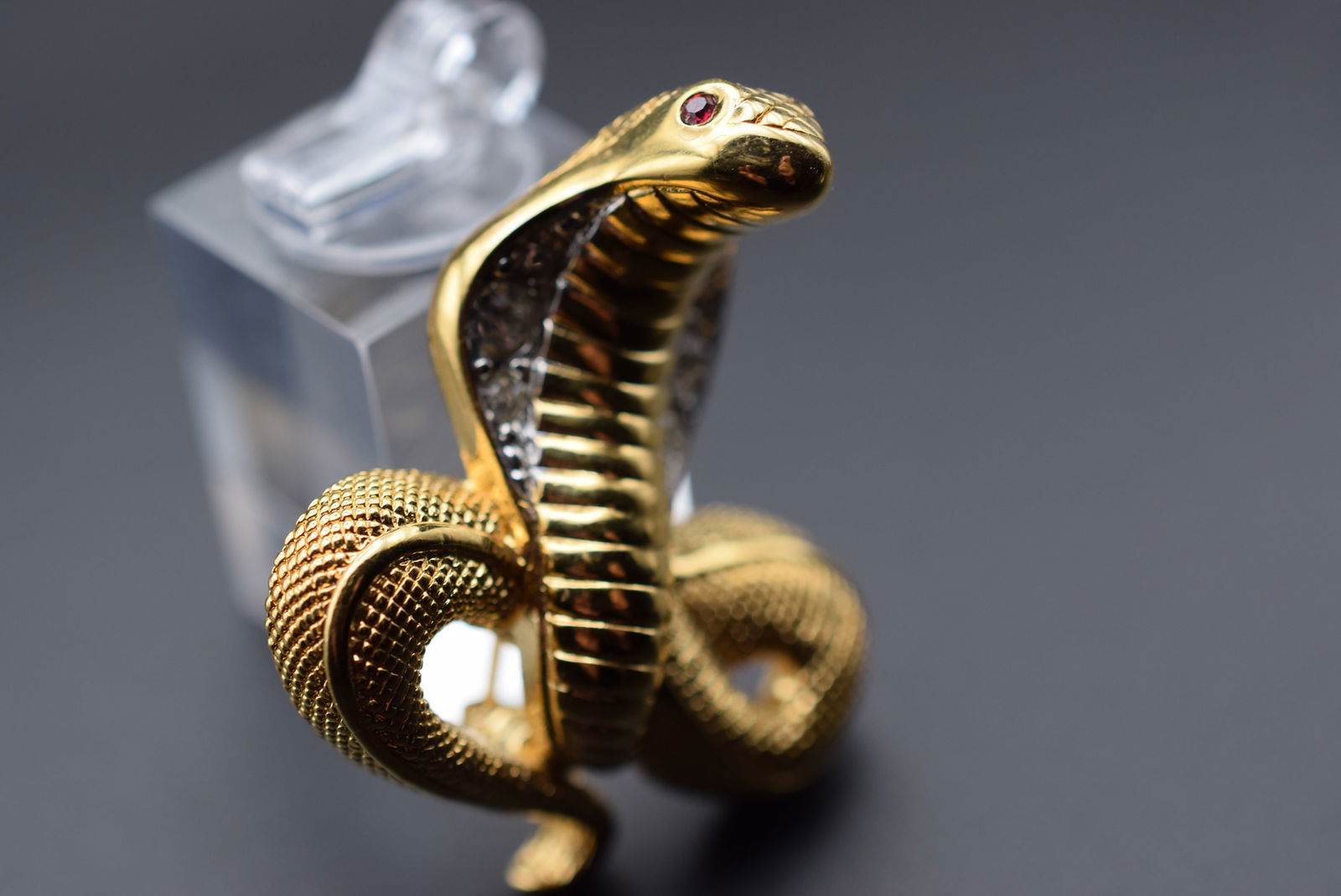 Boucher D'Orlan Rare Cobra Snake Rhinestone Brooch Pin Exquisite Lot# DG 295 (1 of 7)