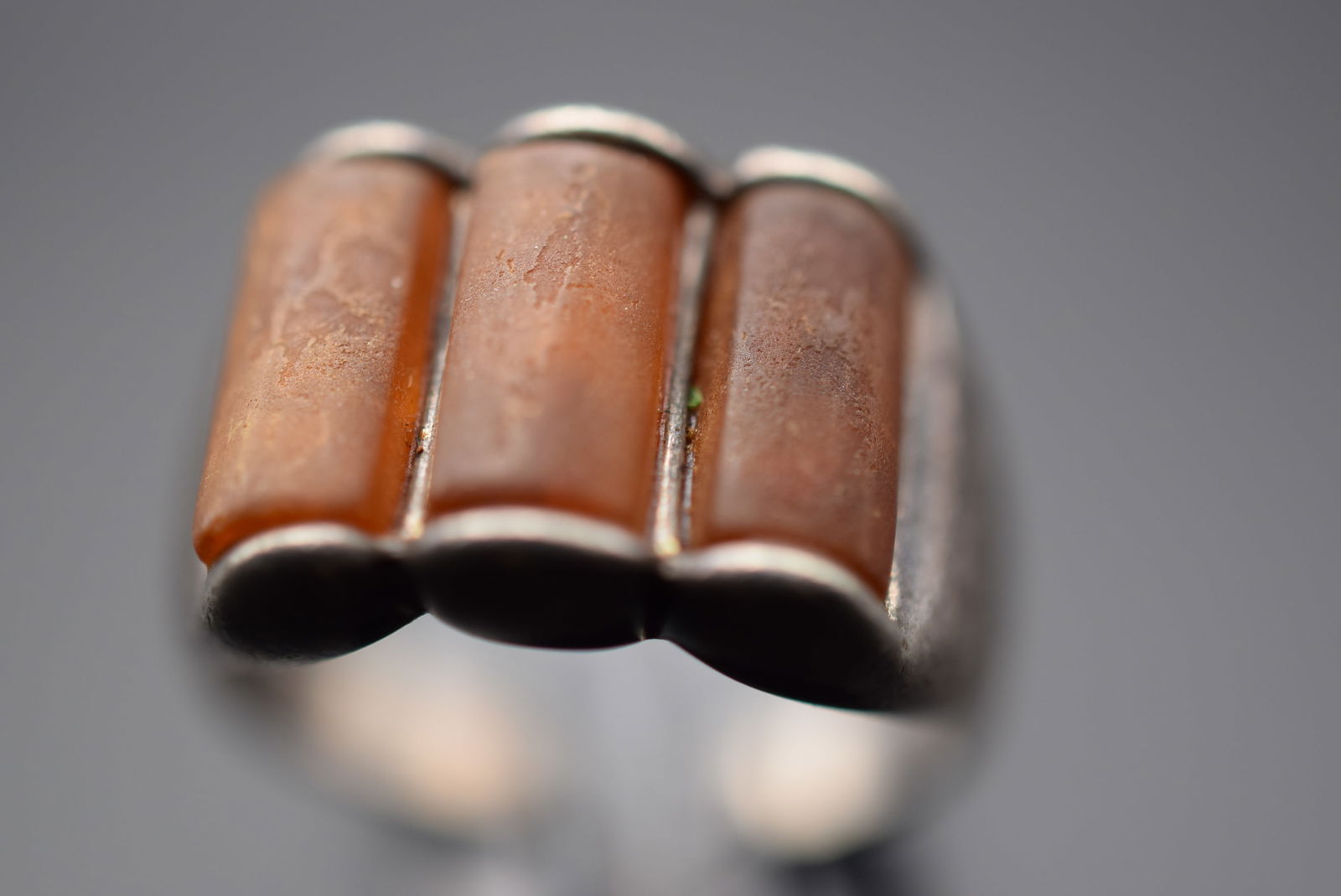 Wow Amber Vintage Sterling Silver 925 Ring Size 8.5 Lot 315 (1 of 5)