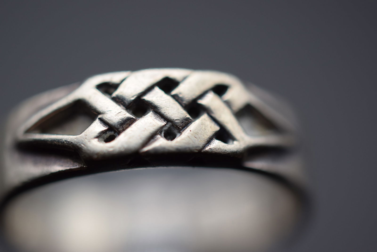 Celtic Weave vintage Sterling Silver 925 Ring Size 10 Lot 379 (1 of 4)