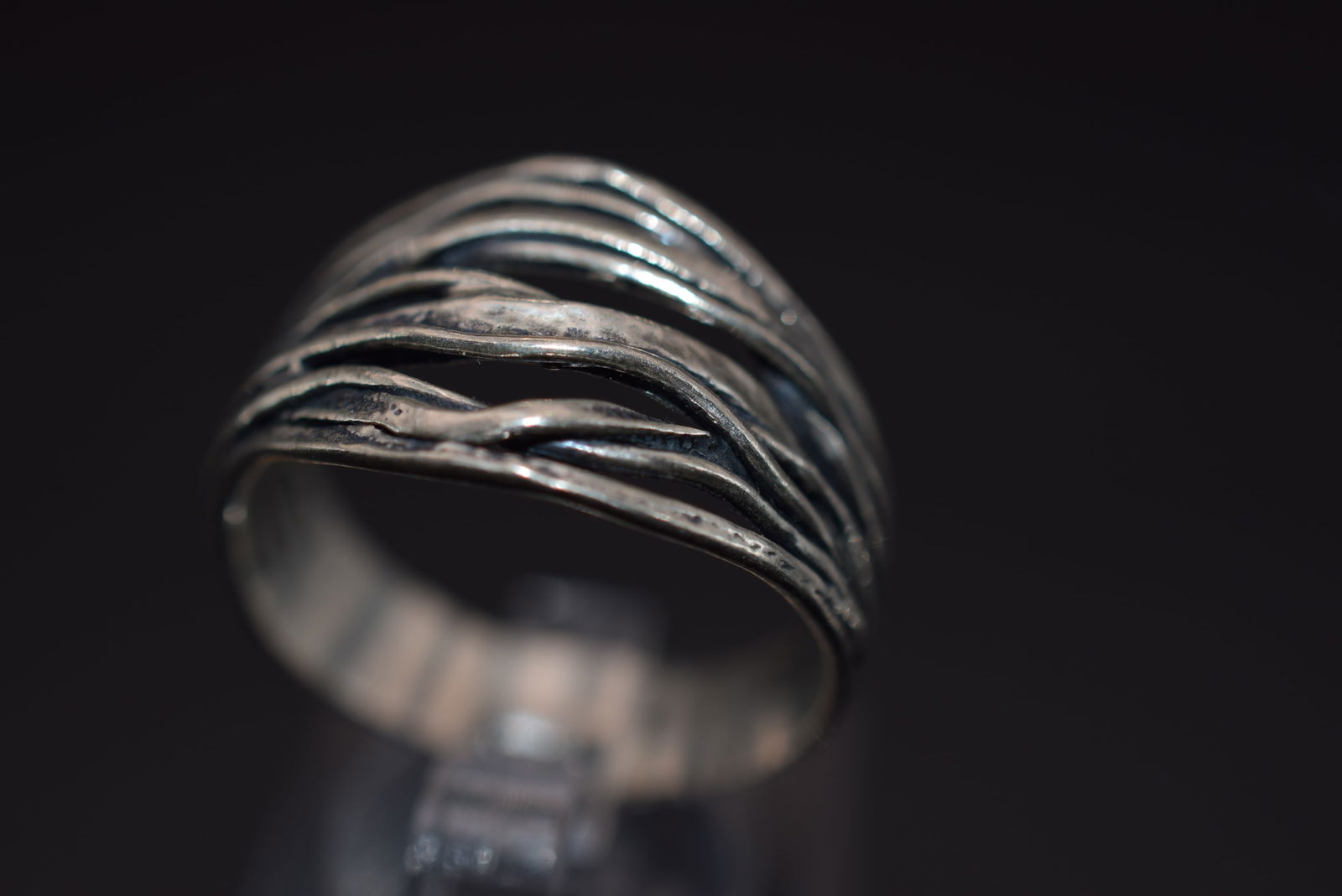 Israel PZ Sterling Silver 925 Ring Size 9 Lot 430: Israel PZ Sterling Silver 925 Ring Size 9 Weighs 6.3 grams Top measures 1/2" signed PZ Israel 925