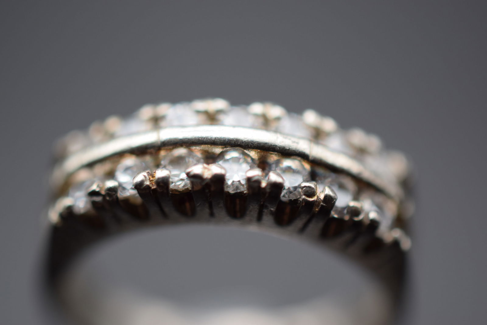 Half Eternity CZ Sterling Silver 925 Ring Size 6.75 Lot 435 (1 of 4)