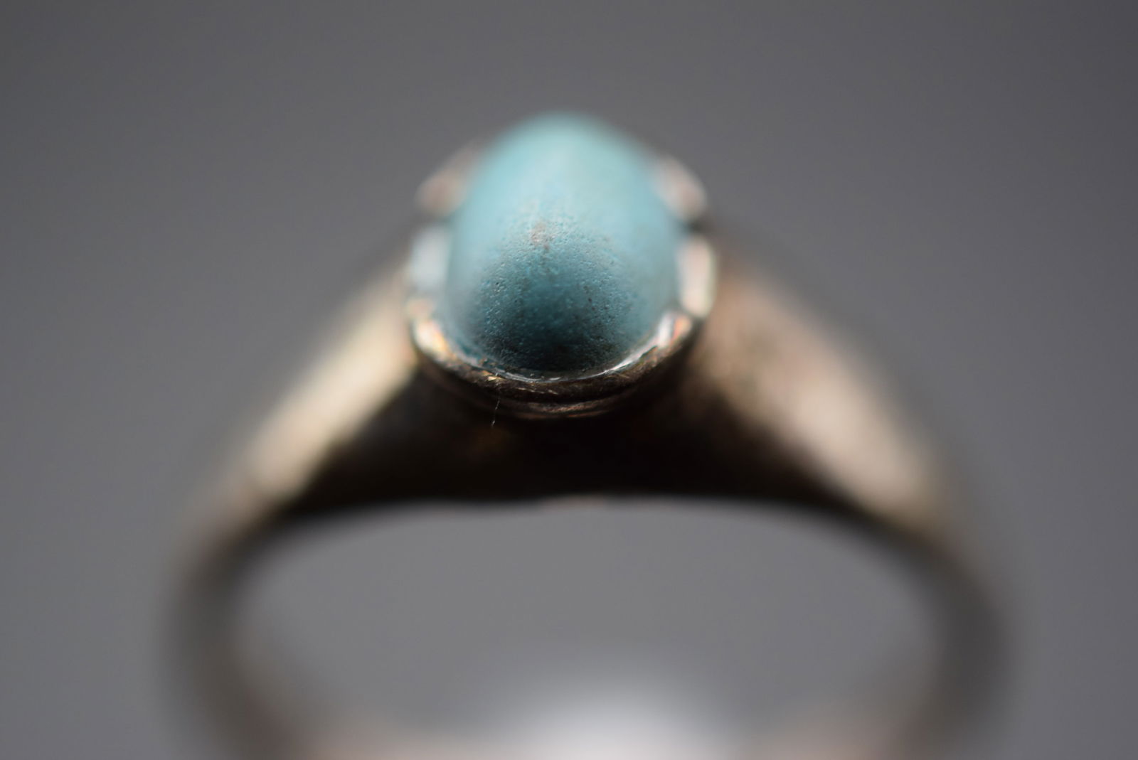 Turquoise Resin Sterling Silver 925 Ring Size 7.25 Lot 438 (1 of 6)