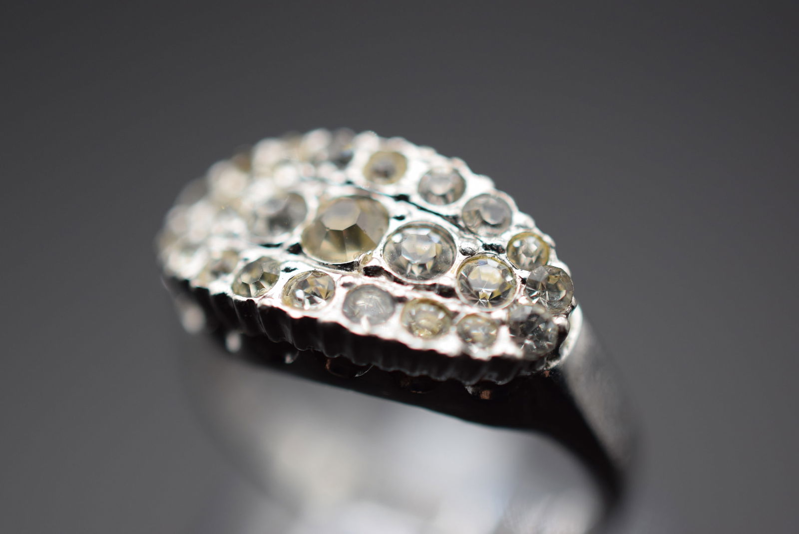 CZ Vintage Sterling Silver 925 Ring Size 7.75 Lot 456 (1 of 6)