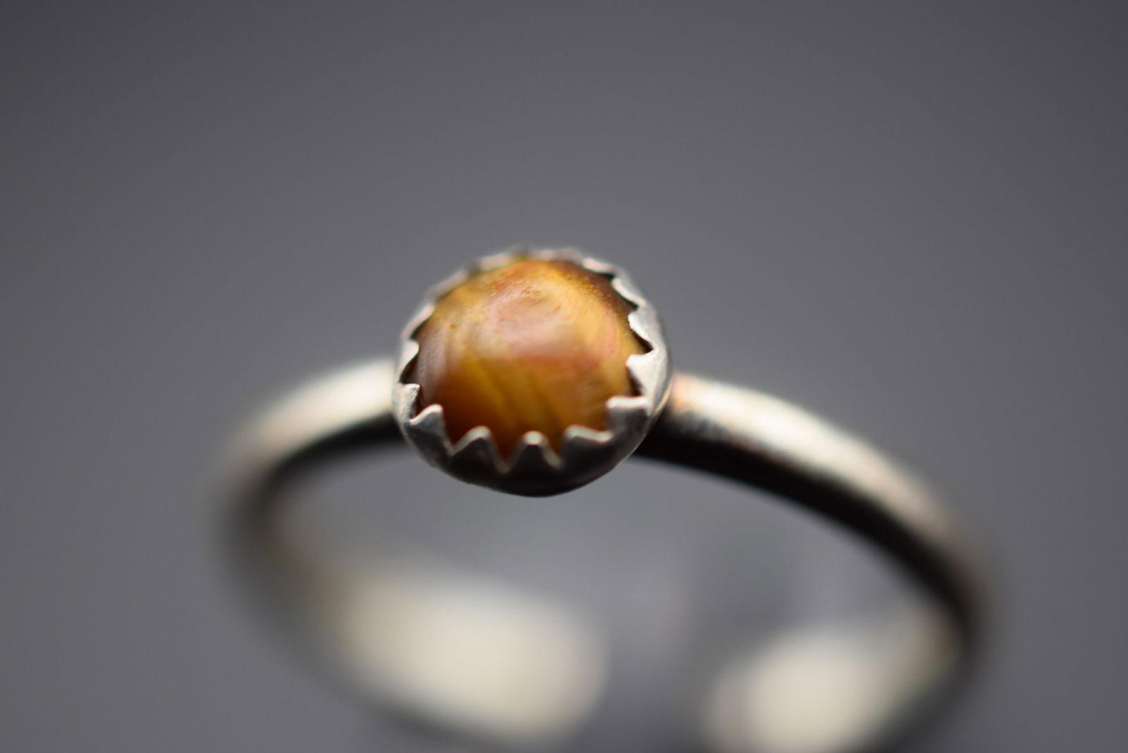Tiger Eye Sterling Silver 925 Ring Size 7.25 Lot 482 (1 of 4)