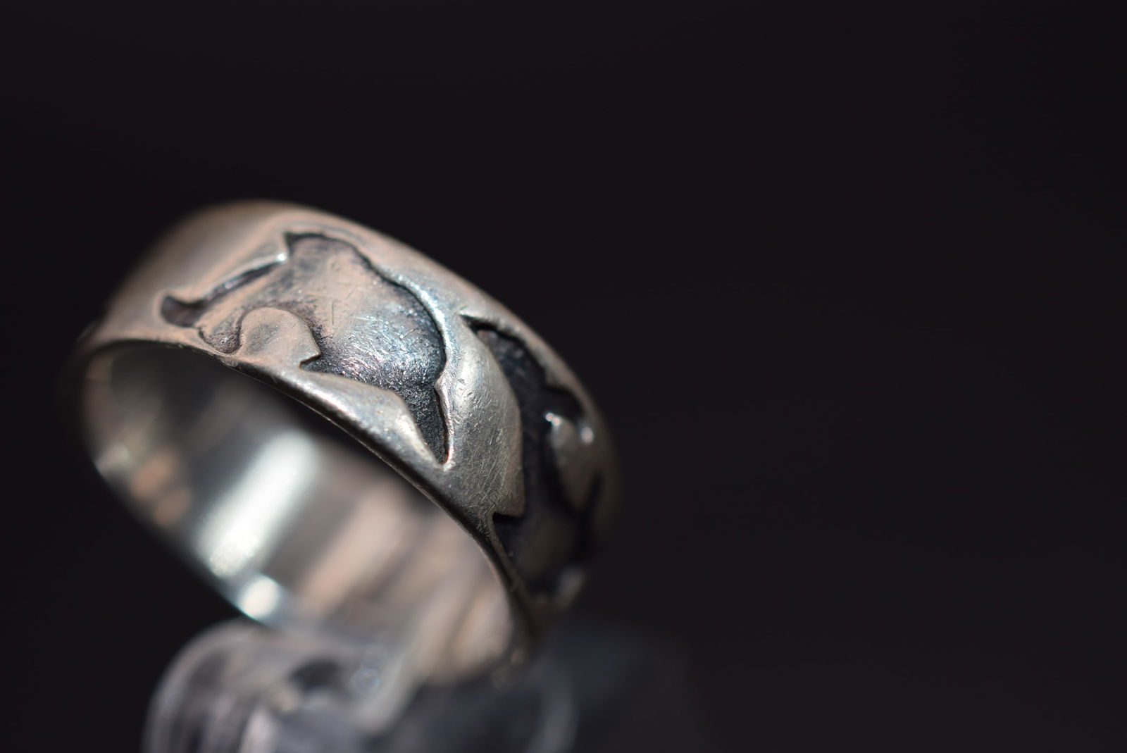 Dolphins Sterling Silver 925 Ring Size 7 Lot 511 (1 of 4)