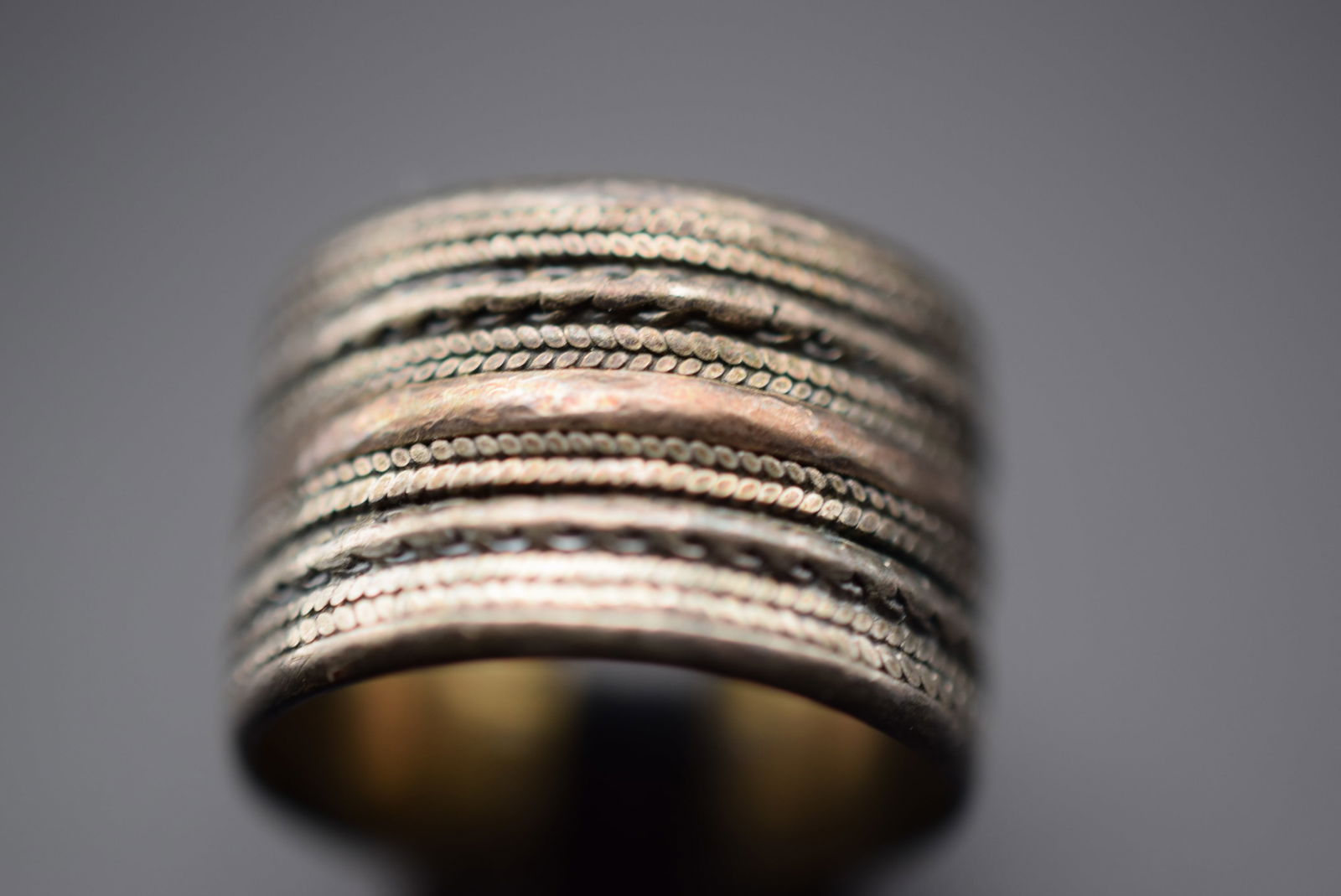 Middle Eastern Copper and Sterling Silver 925 Band Ring Size 7.25 Lot 530 (1 of 3)