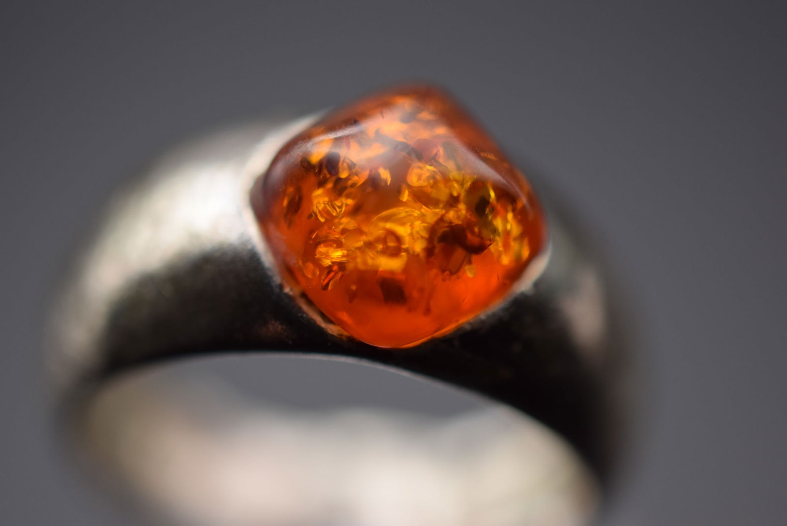 Baltic Amber Genuine Sterling Silver 925 Ring Size 7.25 Lot 542 (1 of 4)