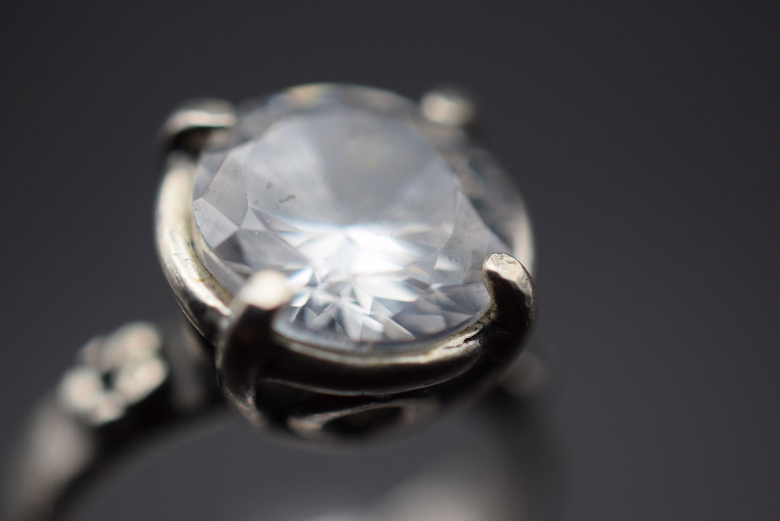 Smooth Huge Solitaire Eldau Sterling Silver 925 Ring Size 5.75 Lot 543 (1 of 5)