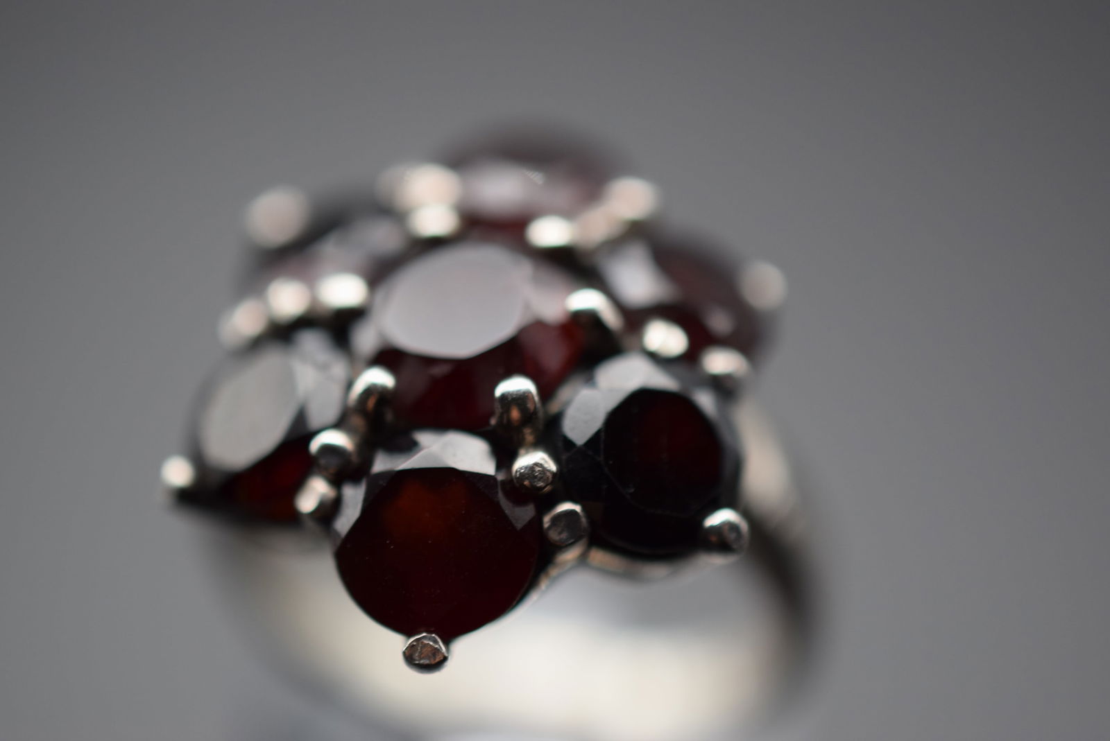 Garnet Sterling Silver 925 Ring Size 7.25 Lot 545 (1 of 8)