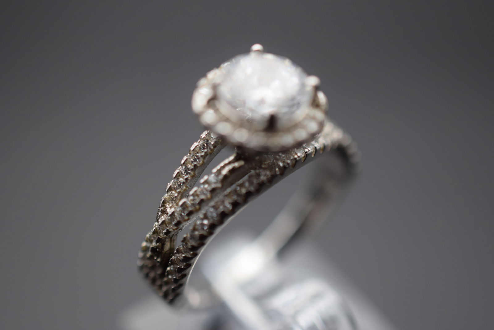 CZ Solitaire Sterling Silver 925 Ring Size 7 Lot 547 (1 of 6)