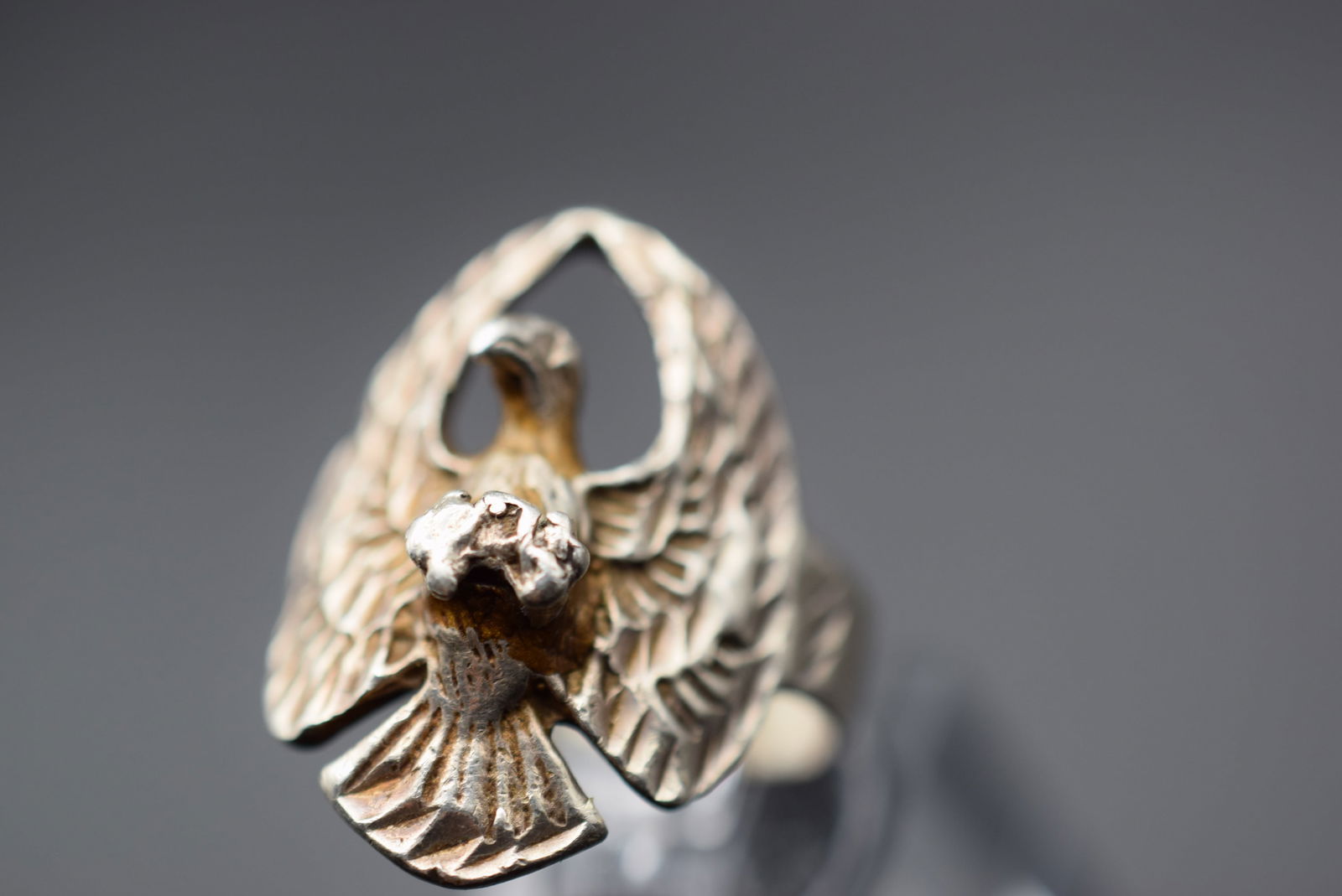 American Eagle Biker Silver 925 Ring Size 11 Lot 556 (1 of 9)